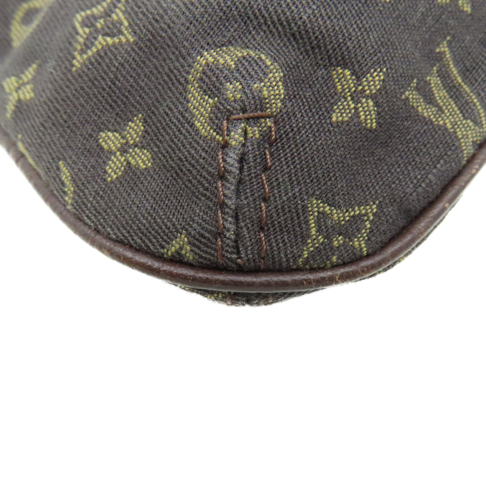 LOUIS VUITTON 【激減優惠】Monogram Mini Lin Pochette Accessoires金扣鏈帶肩帶袋啡色