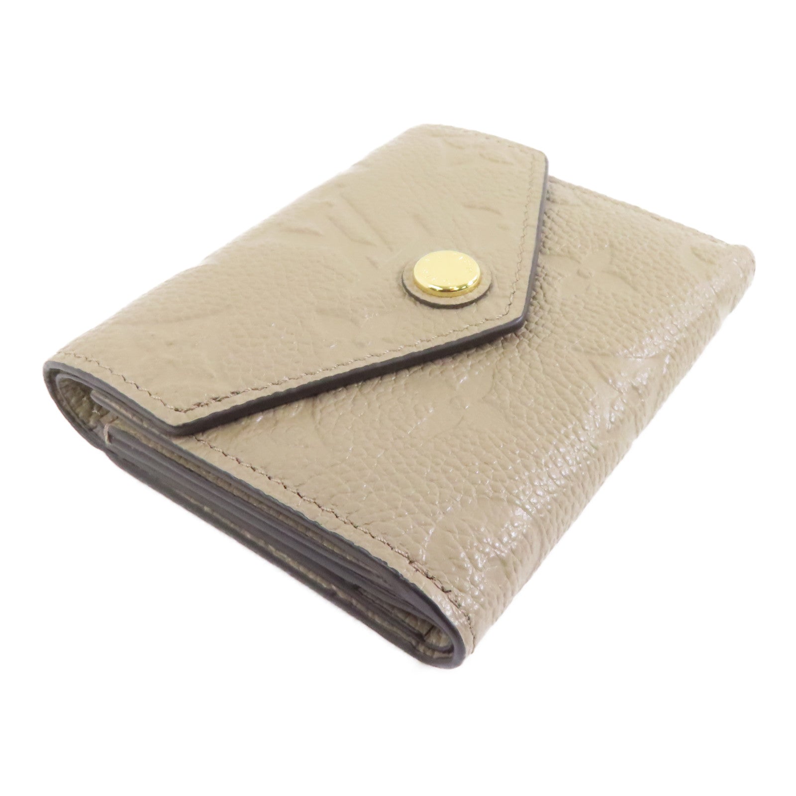 LOUIS VUITTON Monogram Empreinte Zoe Wallet金扣錢包米色