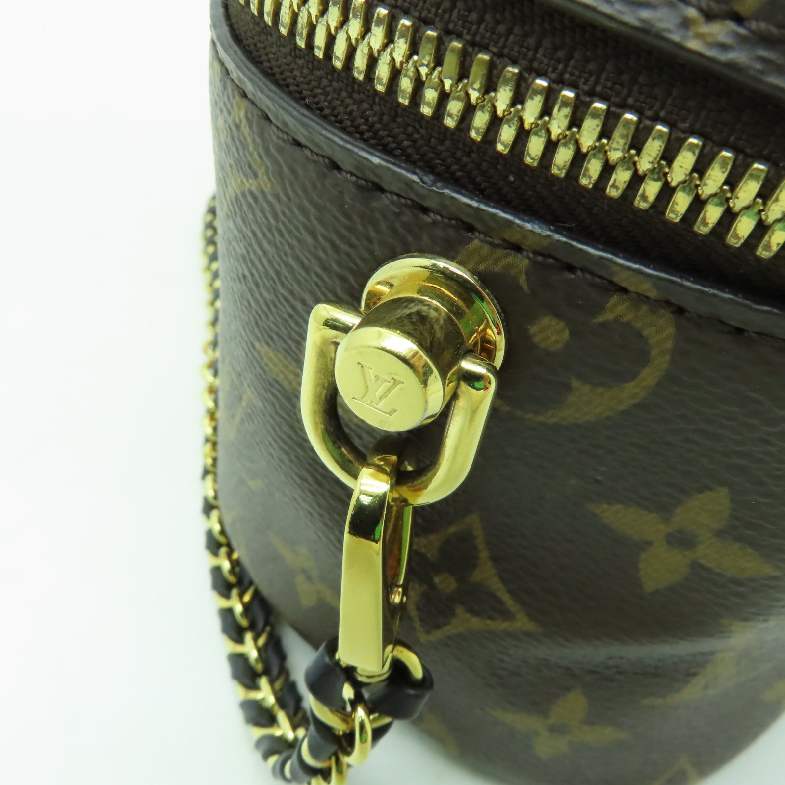 LOUIS VUITTON 【激減優惠】Monogram Vanity PM金扣手挽肩背兩用袋啡色/黑色