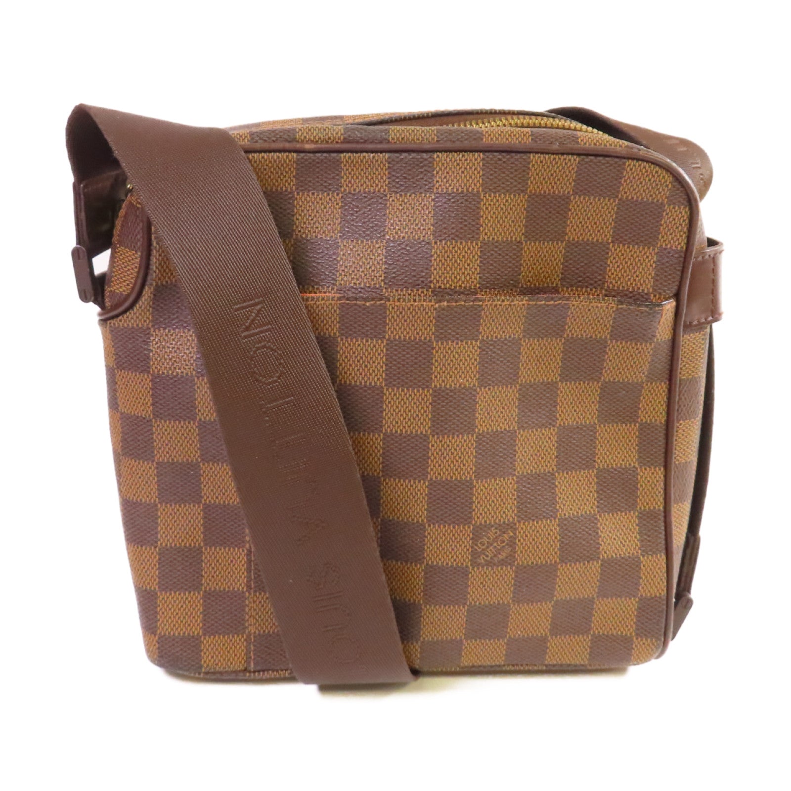 LOUIS VUITTON Damier Ebene Olav PM Shoulder Bag金扣肩背袋啡色