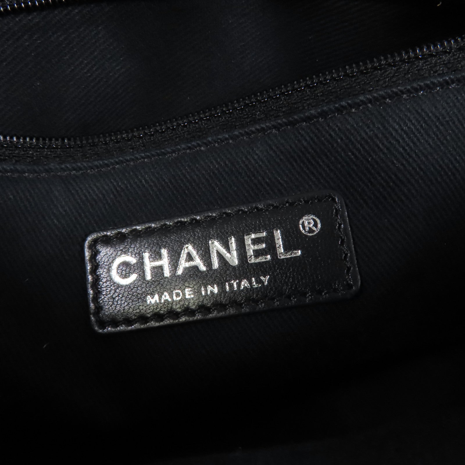 CHANEL 【激減優惠】菱格皮革Chain Shoulder銀扣鏈帶肩背袋灰色