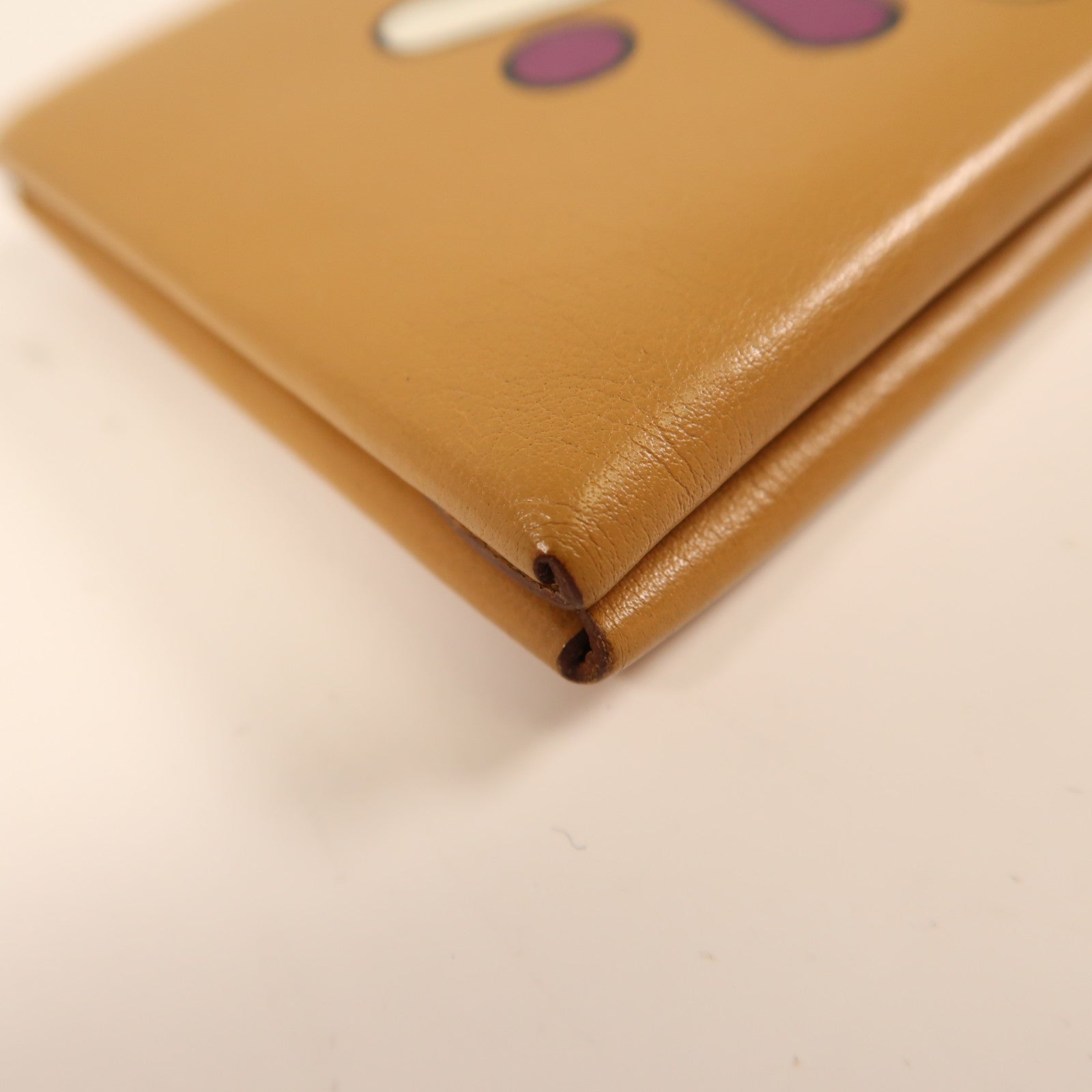 HERMES GHW Calvi Card Case Swift Leather Stamp U 4B Biscuit