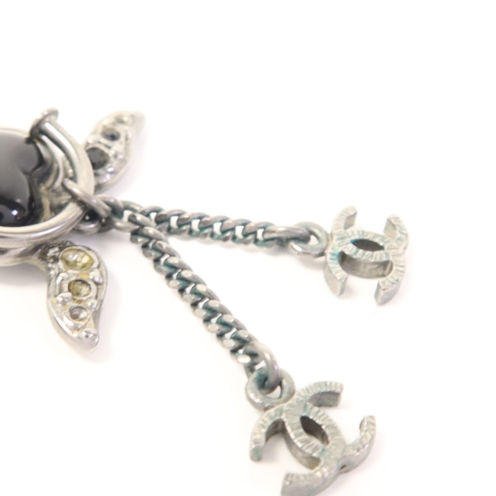 CHANEL 金屬/水晶Pierced Earrings耳環