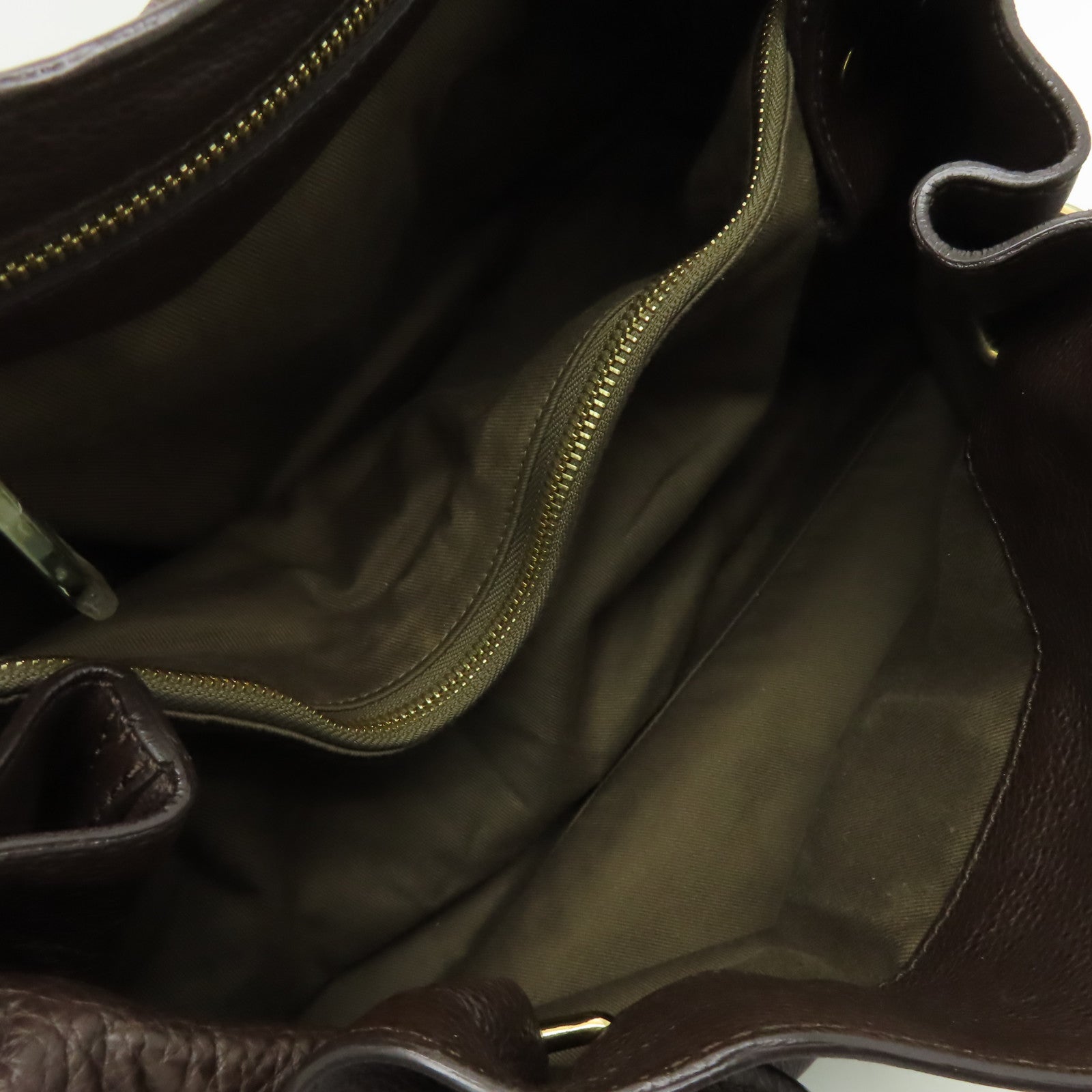 Chloe 【清倉大減價】牛皮皮革Shoulder Bag金扣肩背袋啡色