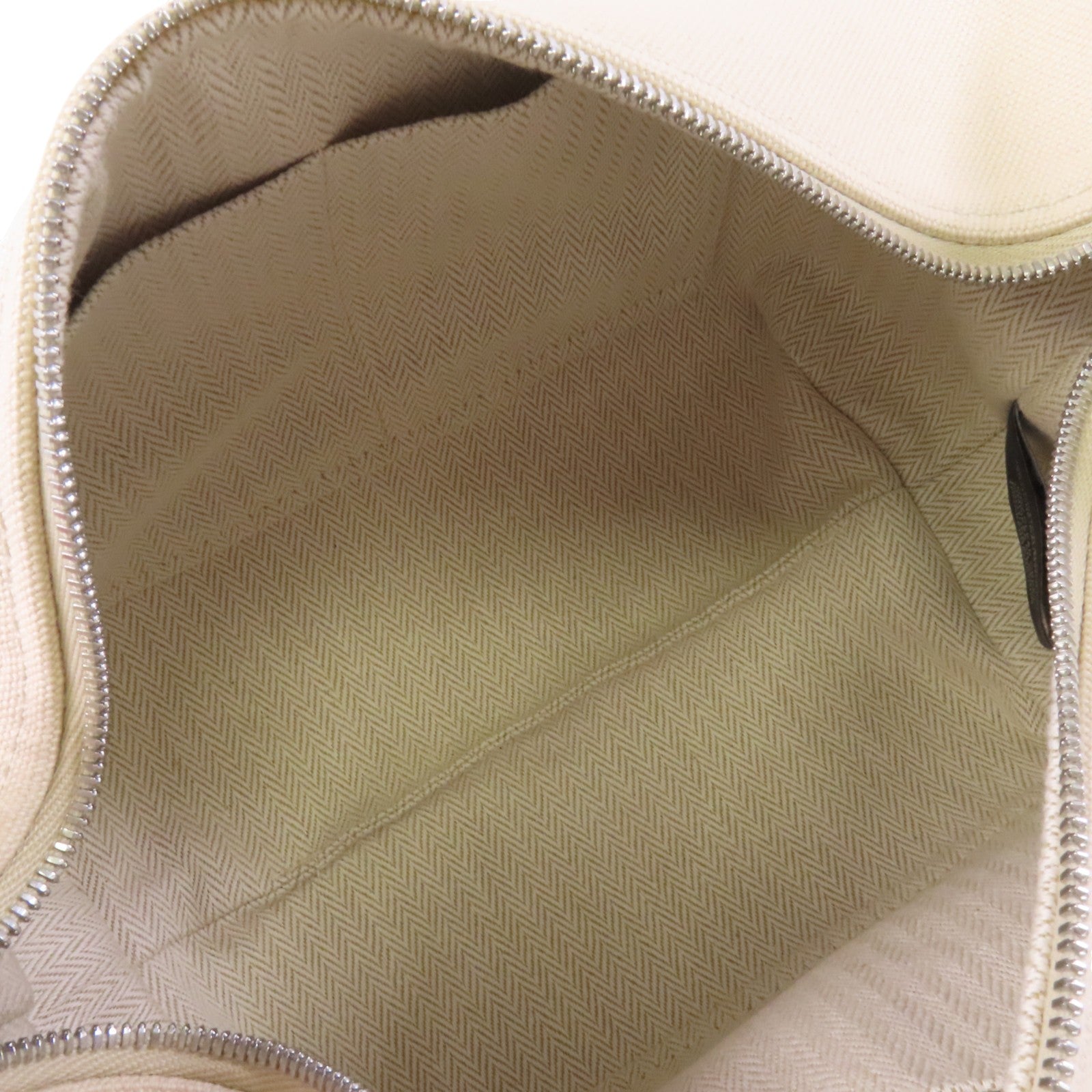 HERMES 帆布Bride-A-Brac銀扣手挽袋