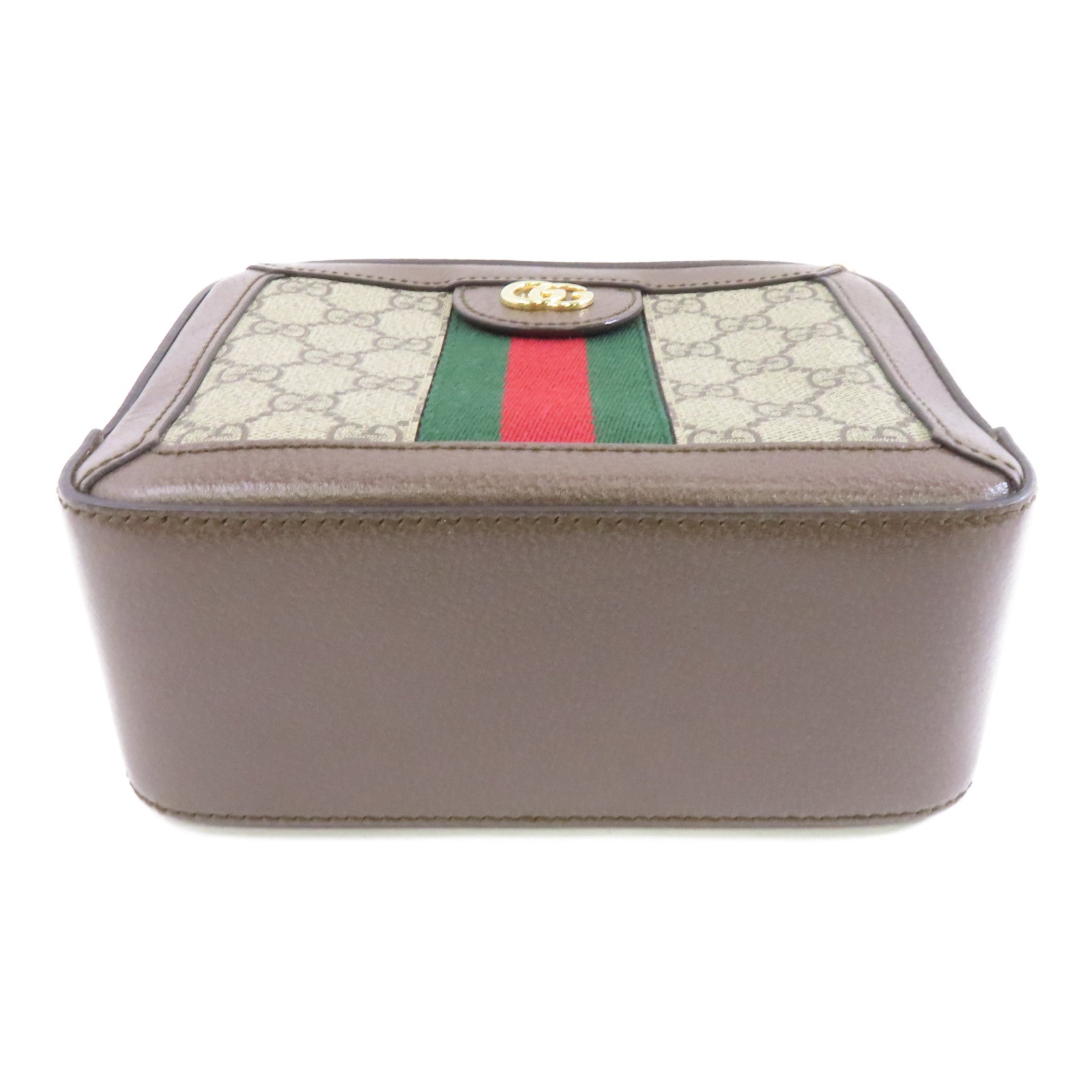 GUCCI 塗層帆布Ophidia GG Mini Supreme金扣手挽肩背兩用袋啡色