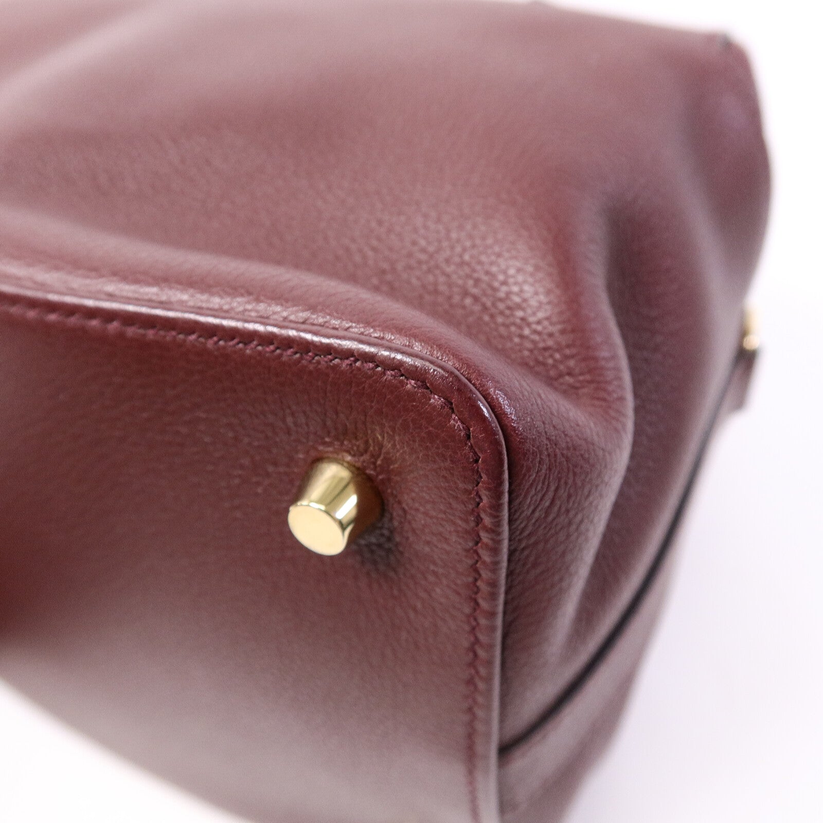 HERMES Evercolor皮革Tool Box 20手挽肩背兩用袋Dark Red