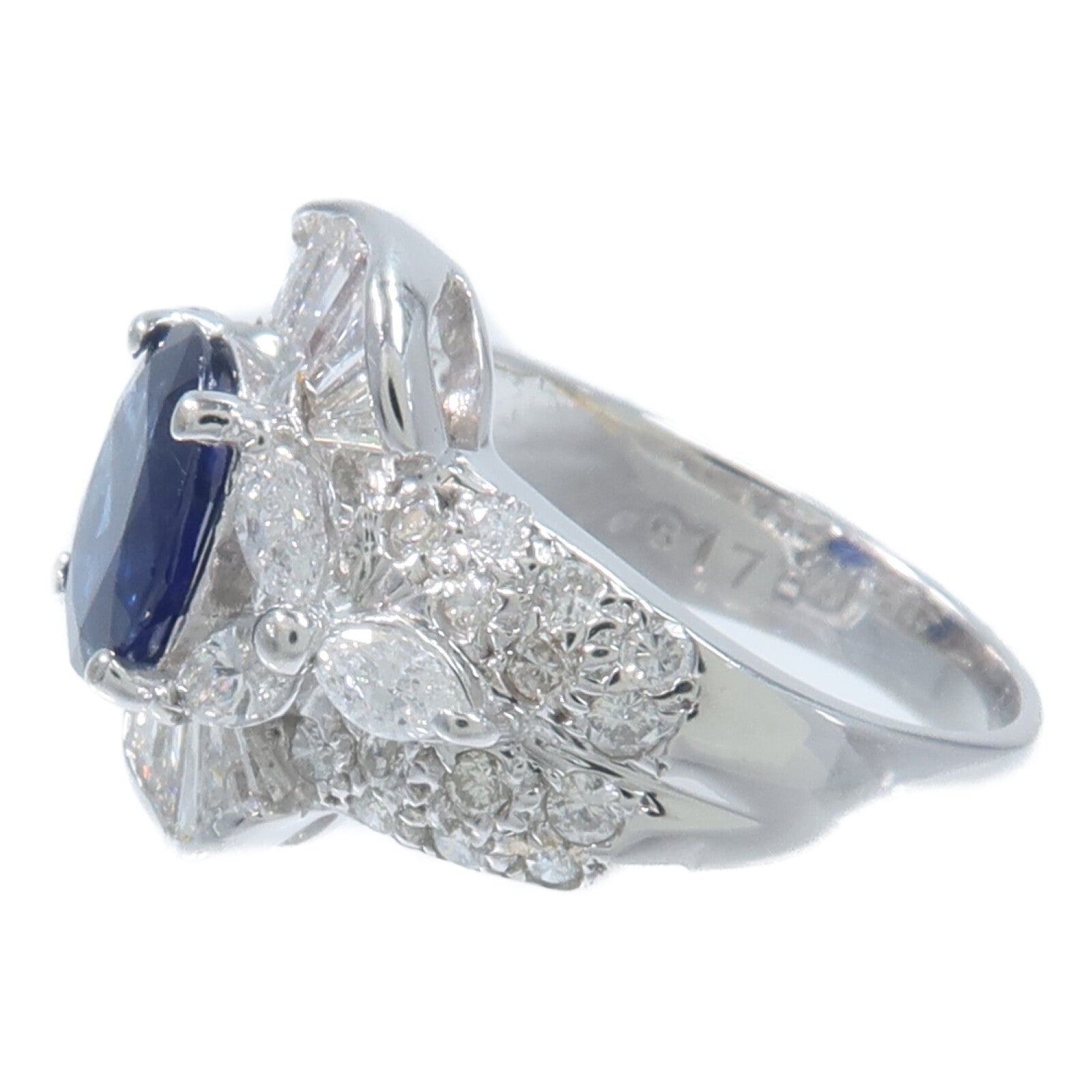 JEWELRY 18K白金Sapphire Diamond Ring藍寶石/鑽石戒指