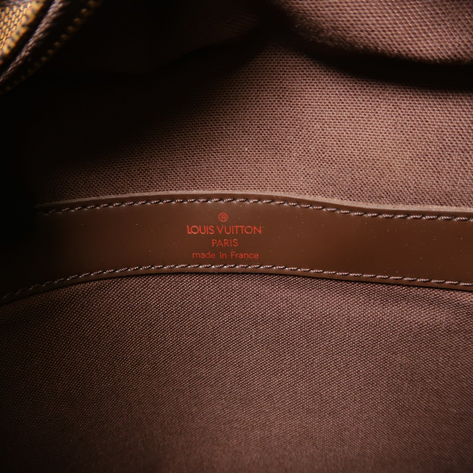 LOUIS VUITTON 【激減優惠】Damier Naviglio金扣肩背袋棕色