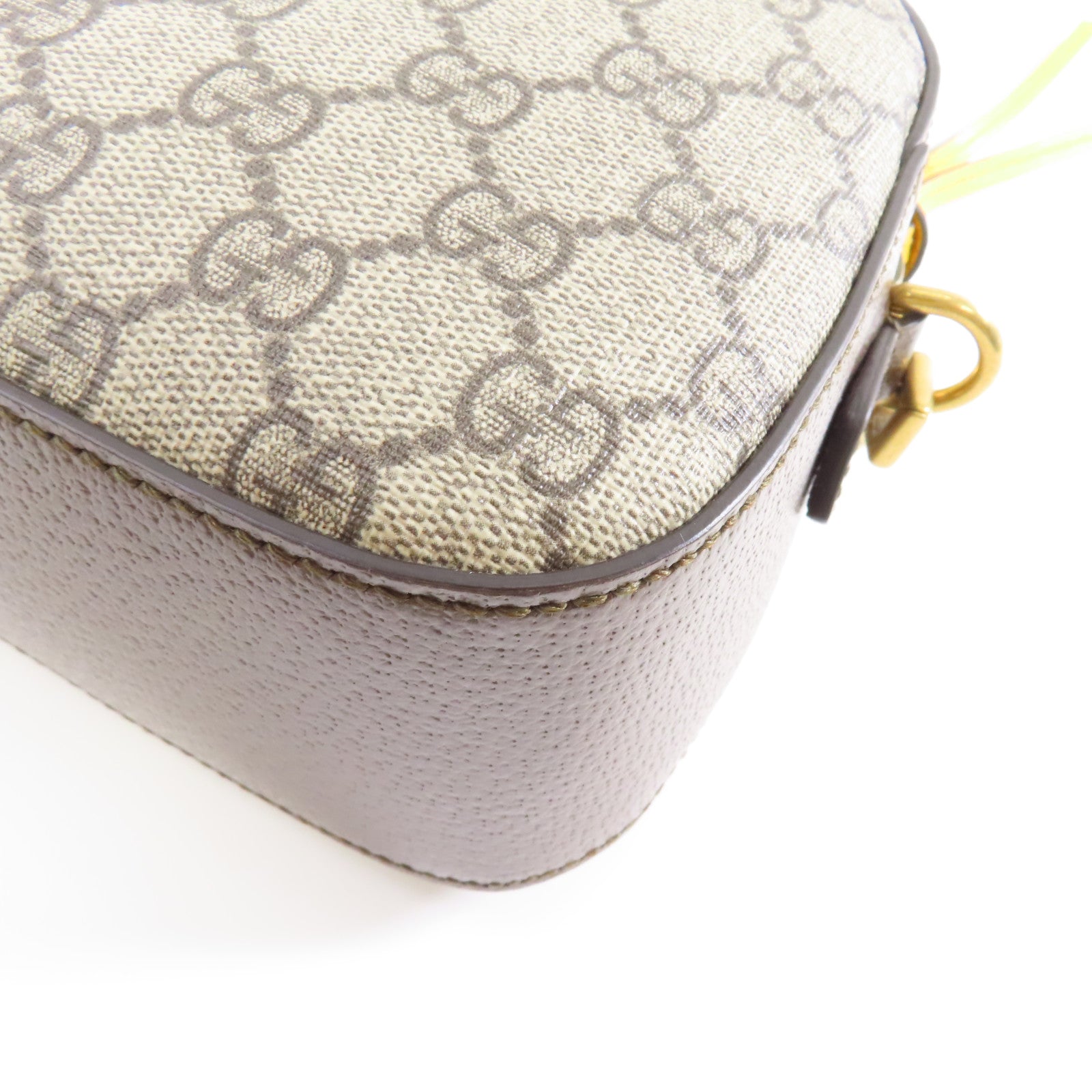 GUCCI 塗層帆布Neo Vintage GG Supreme金扣肩背袋棕色