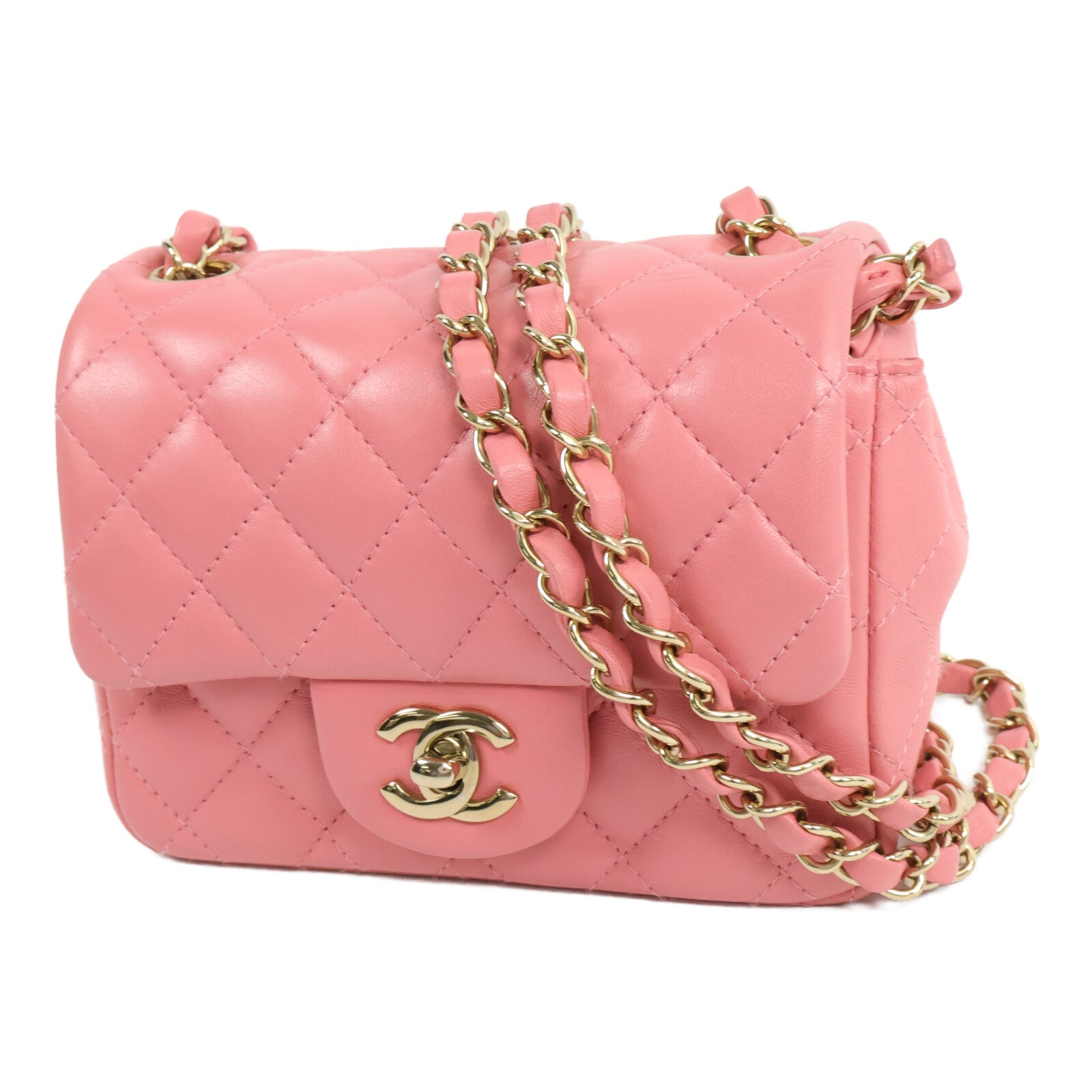CHANEL 羊皮皮革Mini Classic 17鏈帶肩背袋