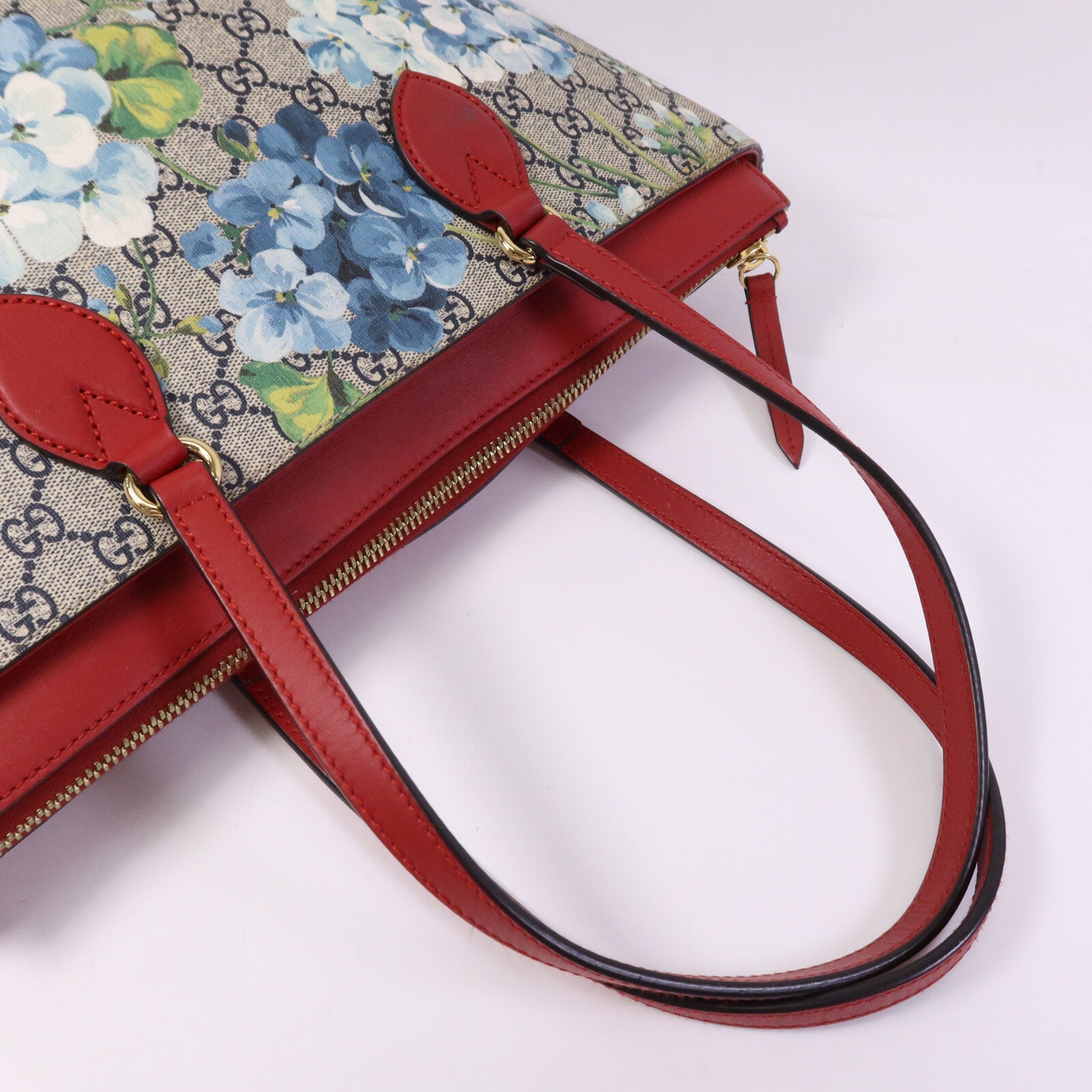 GUCCI 塗層帆布GG Supreme Blooms Tote Bag金扣手挽袋