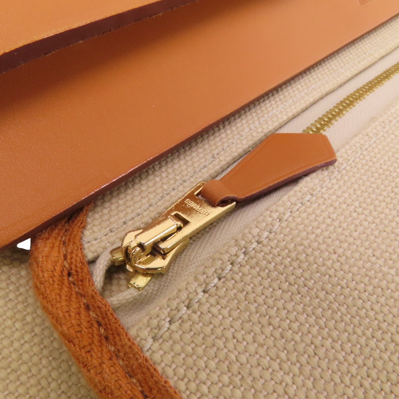 HERMES 帆布/皮革Herbag PM金扣手挽肩背兩用袋