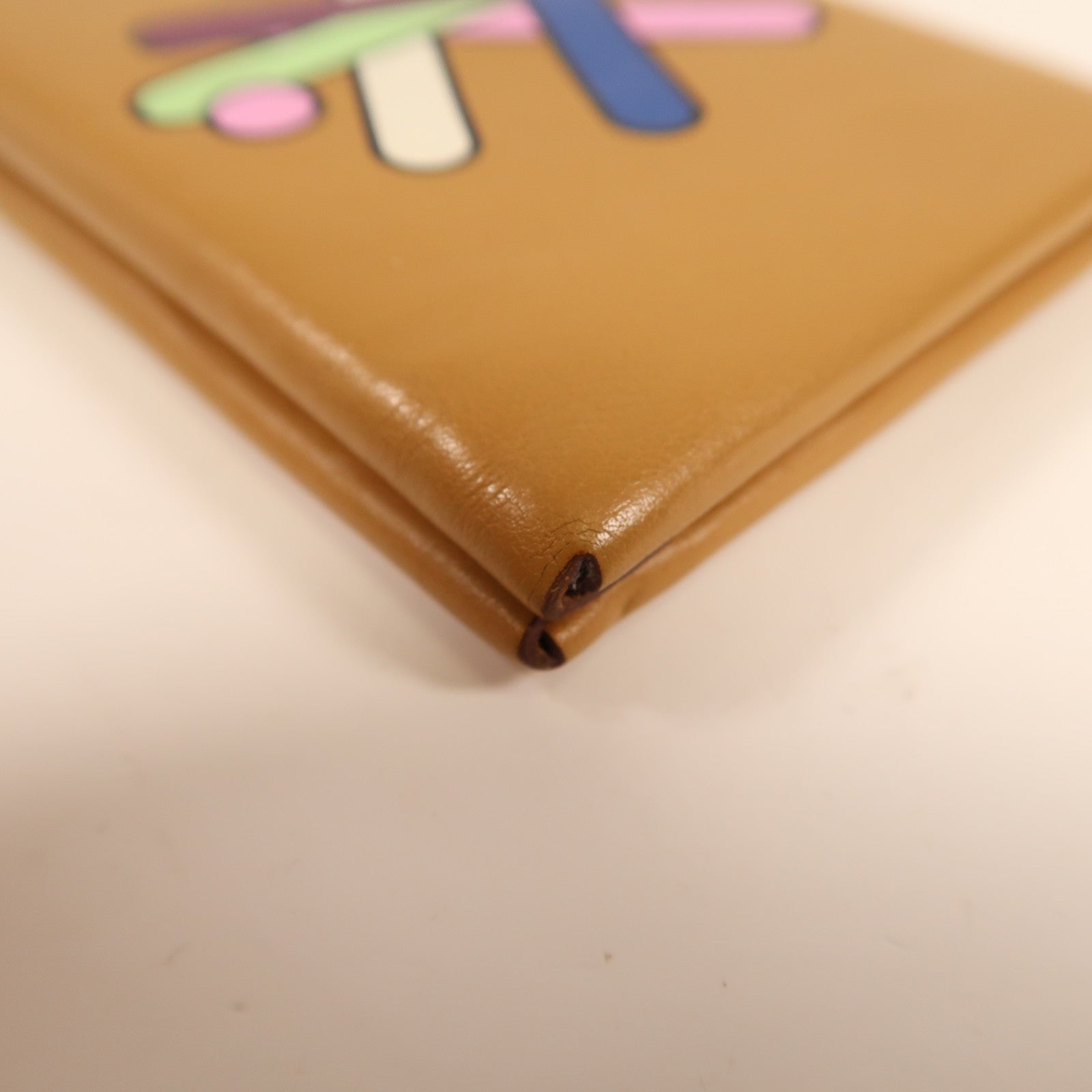 HERMES GHW Calvi Card Case Swift Leather Stamp U 4B Biscuit