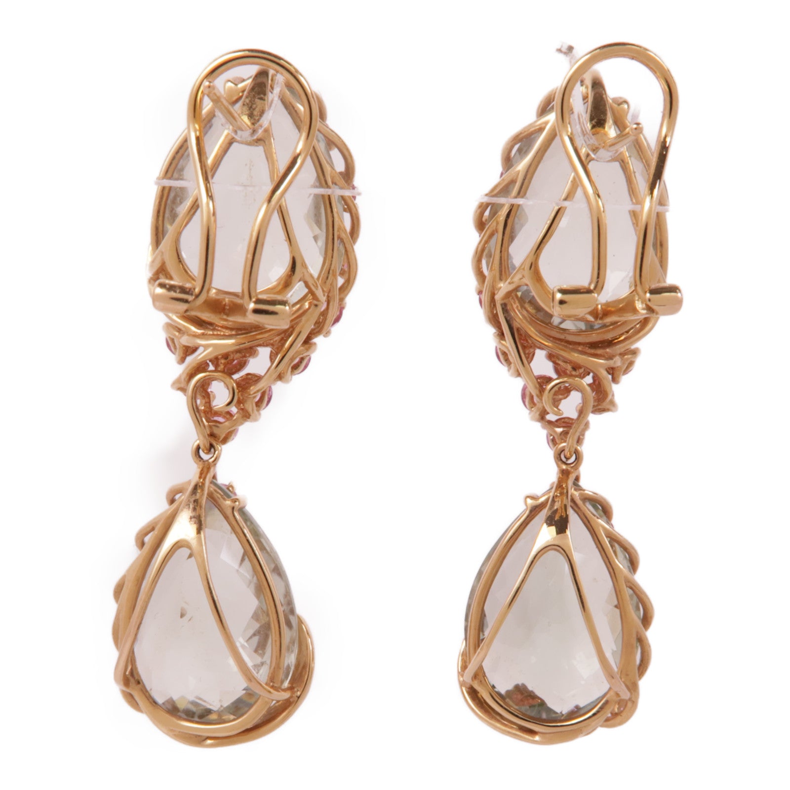 JEWELRY 18K黃金Topaz Diamond Earrings 20.4g耳環