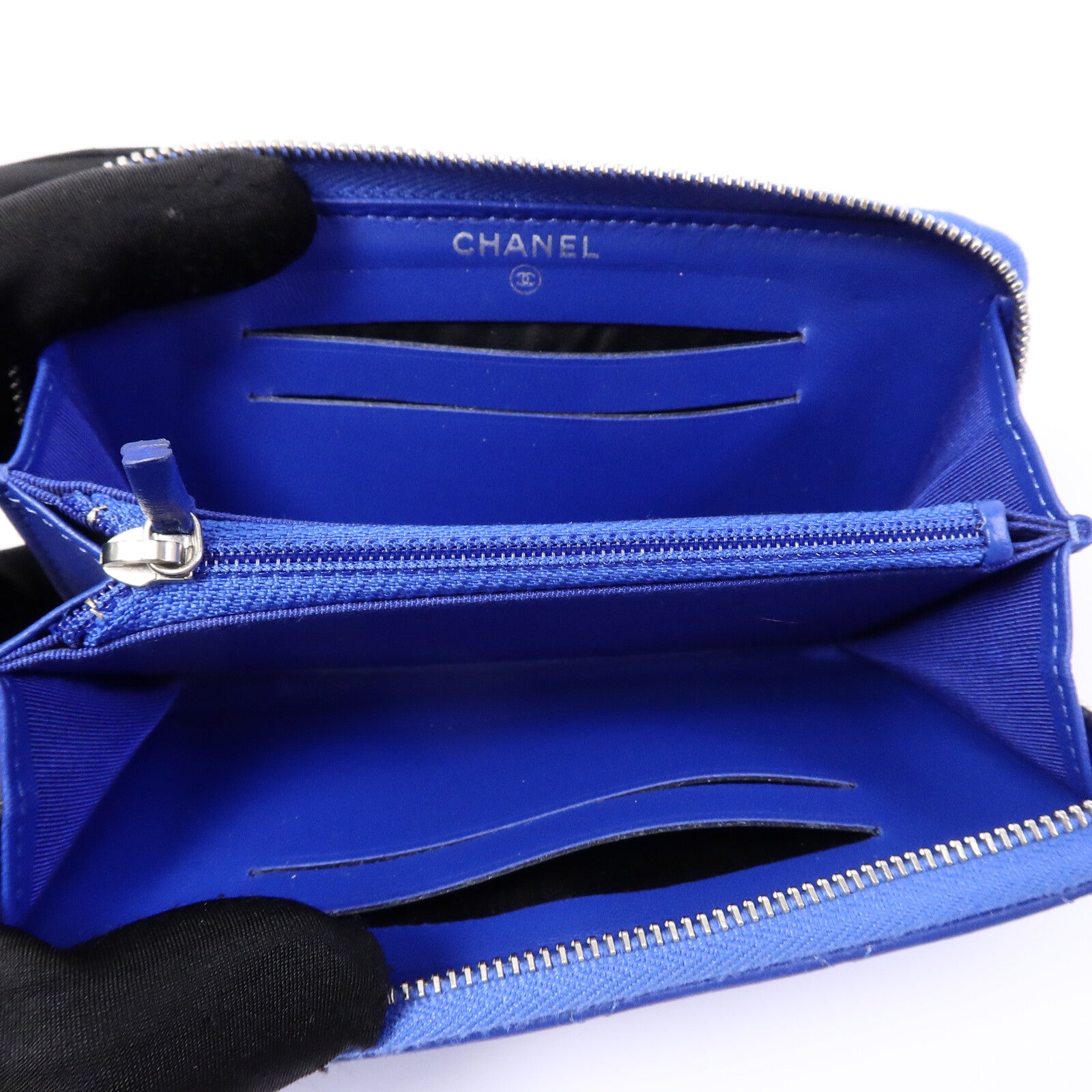 CHANEL 羊皮皮革Zipper Wallet Medium長錢包