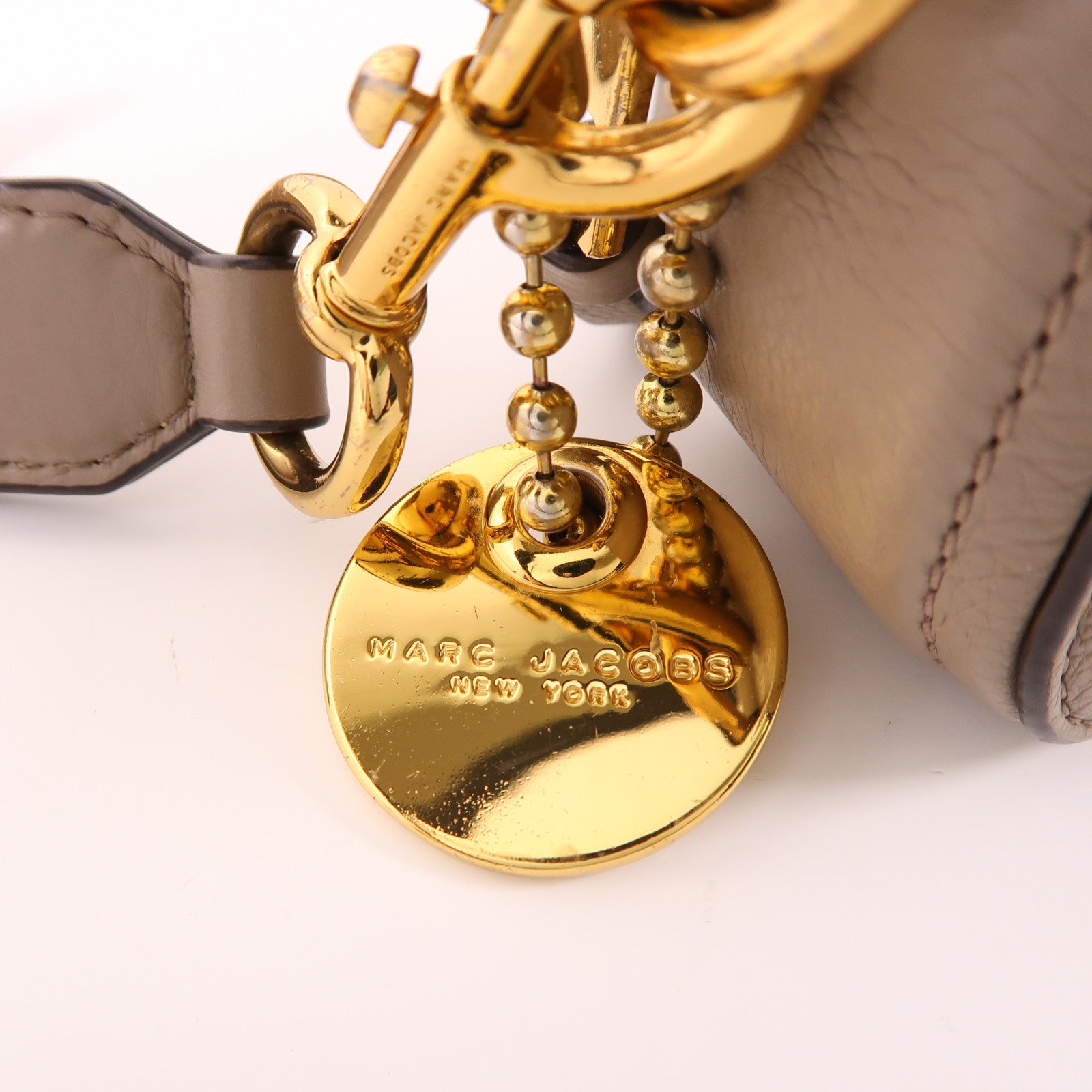 MARC JACOBS 牛皮皮革Shoulder Bag金扣肩背袋