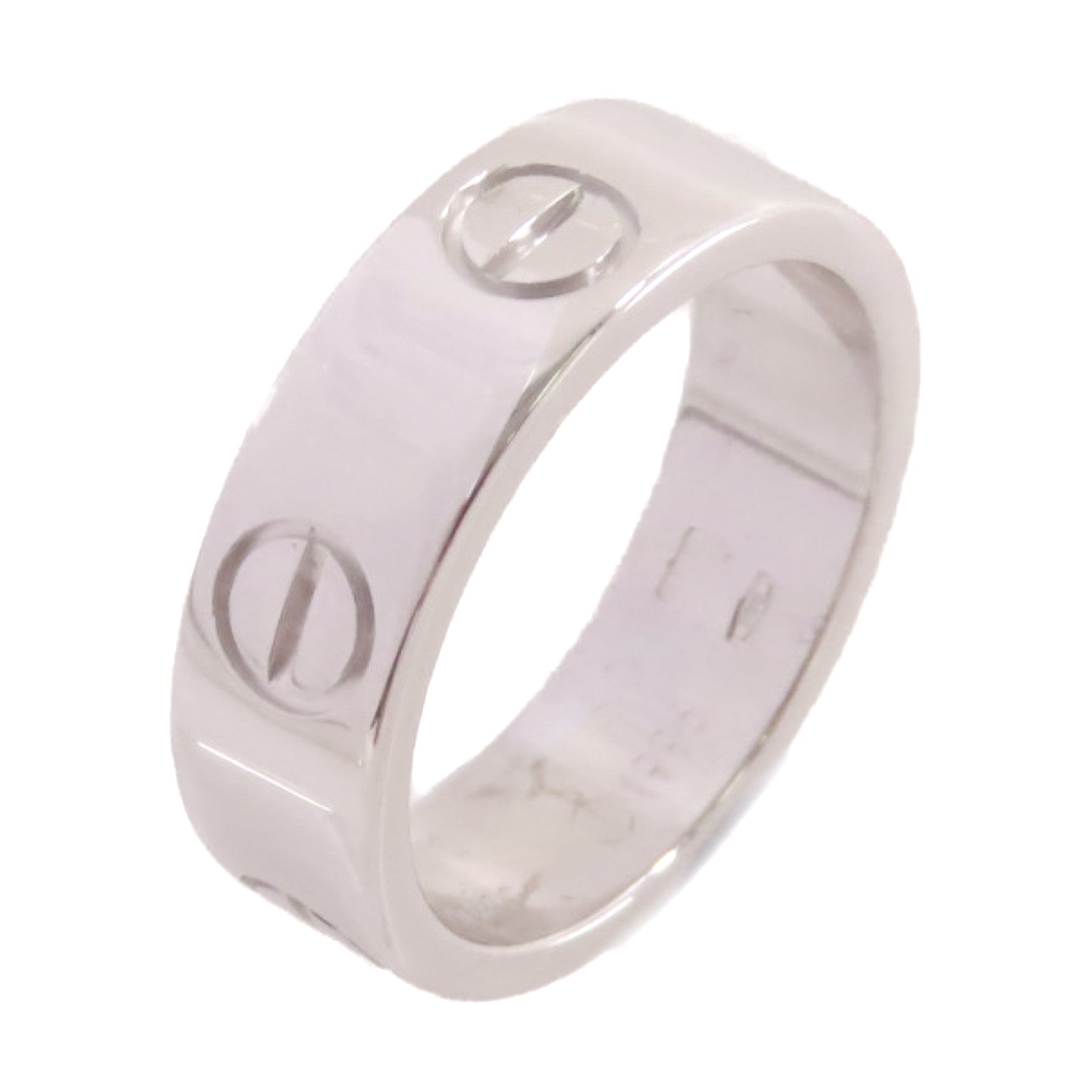 CARTIER 18K白金Love Ring戒指#50/US#5.5