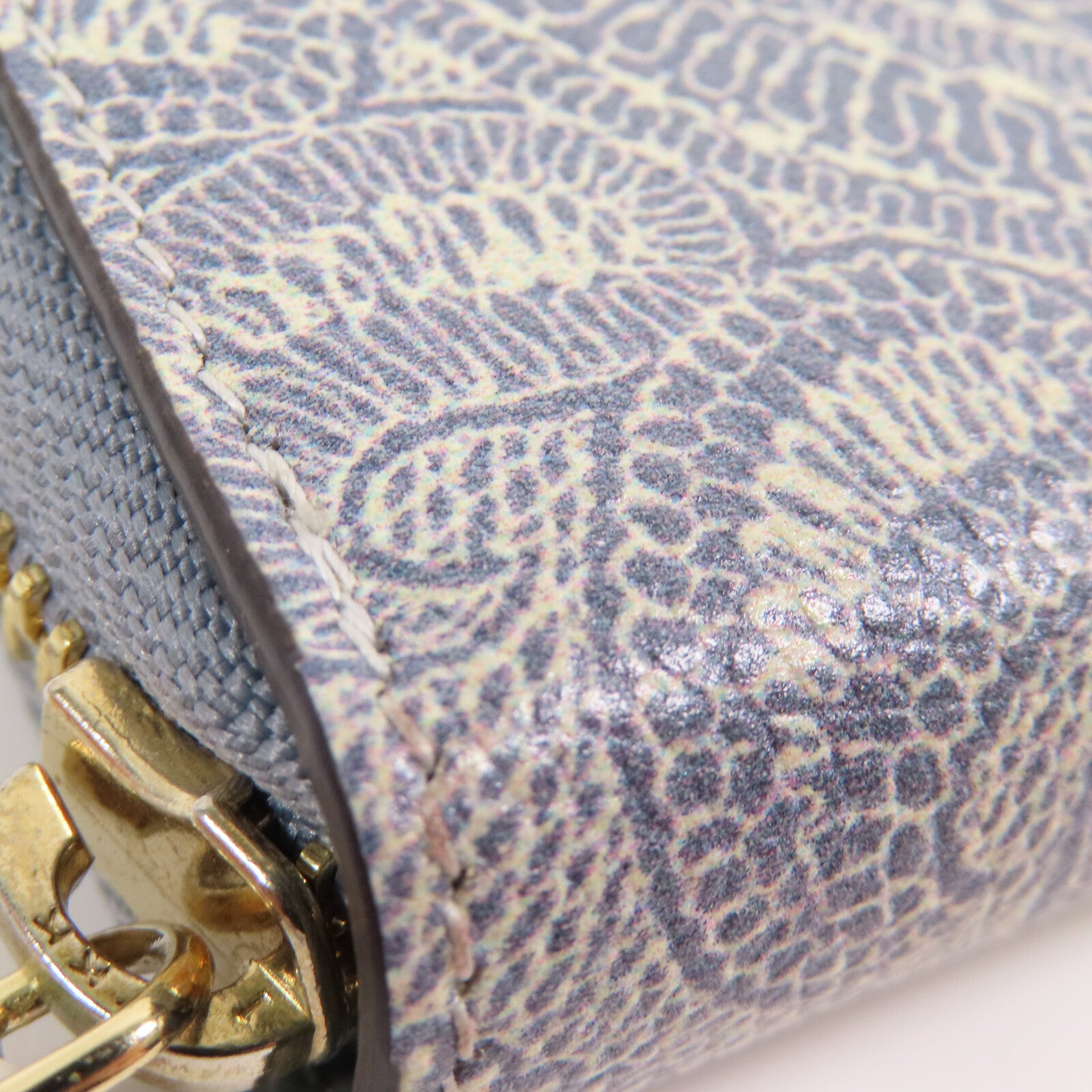 Furla 牛皮皮革Small Round Wallet金扣拉鏈短錢包