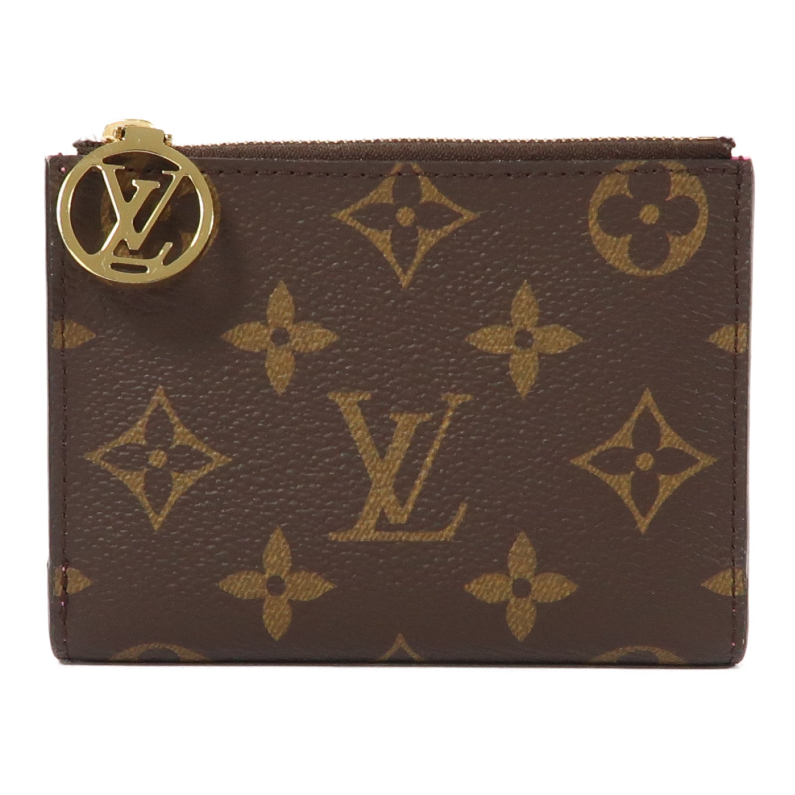 LOUIS VUITTON Monogram Lisa Wallet金扣錢包啡色/粉紅色
