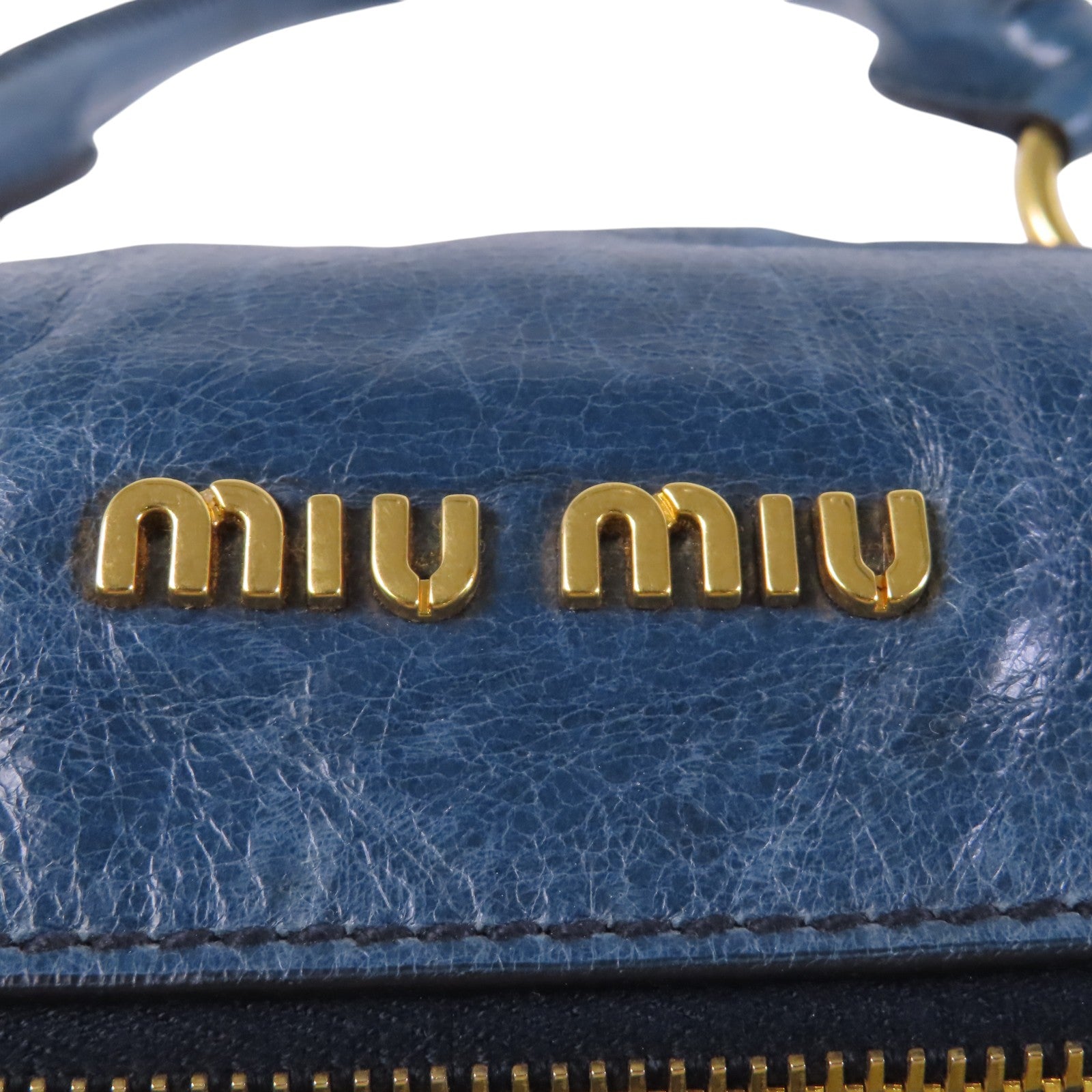 Miu Miu 牛皮皮革2Way Shoulder Bag金扣手挽肩背兩用袋