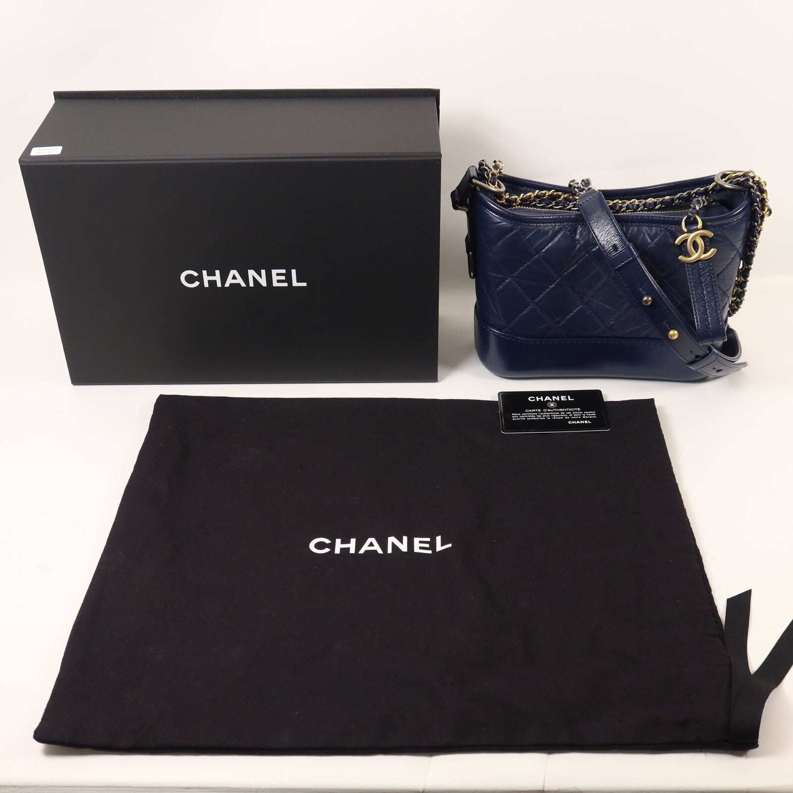CHANEL 牛皮皮革Gabrielle Small鏈帶手挽肩背兩用袋