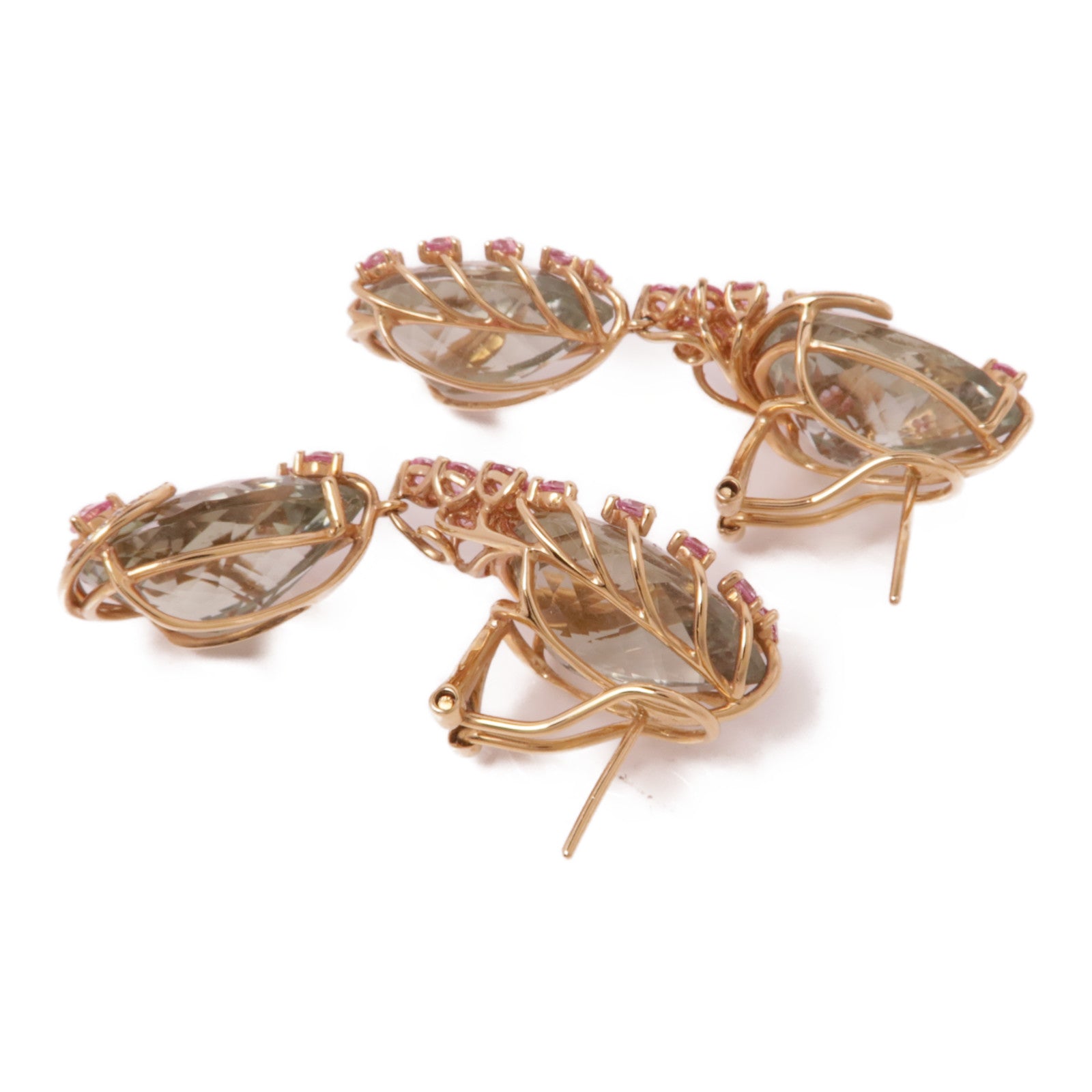 JEWELRY 18K黃金Topaz Diamond Earrings 20.4g耳環