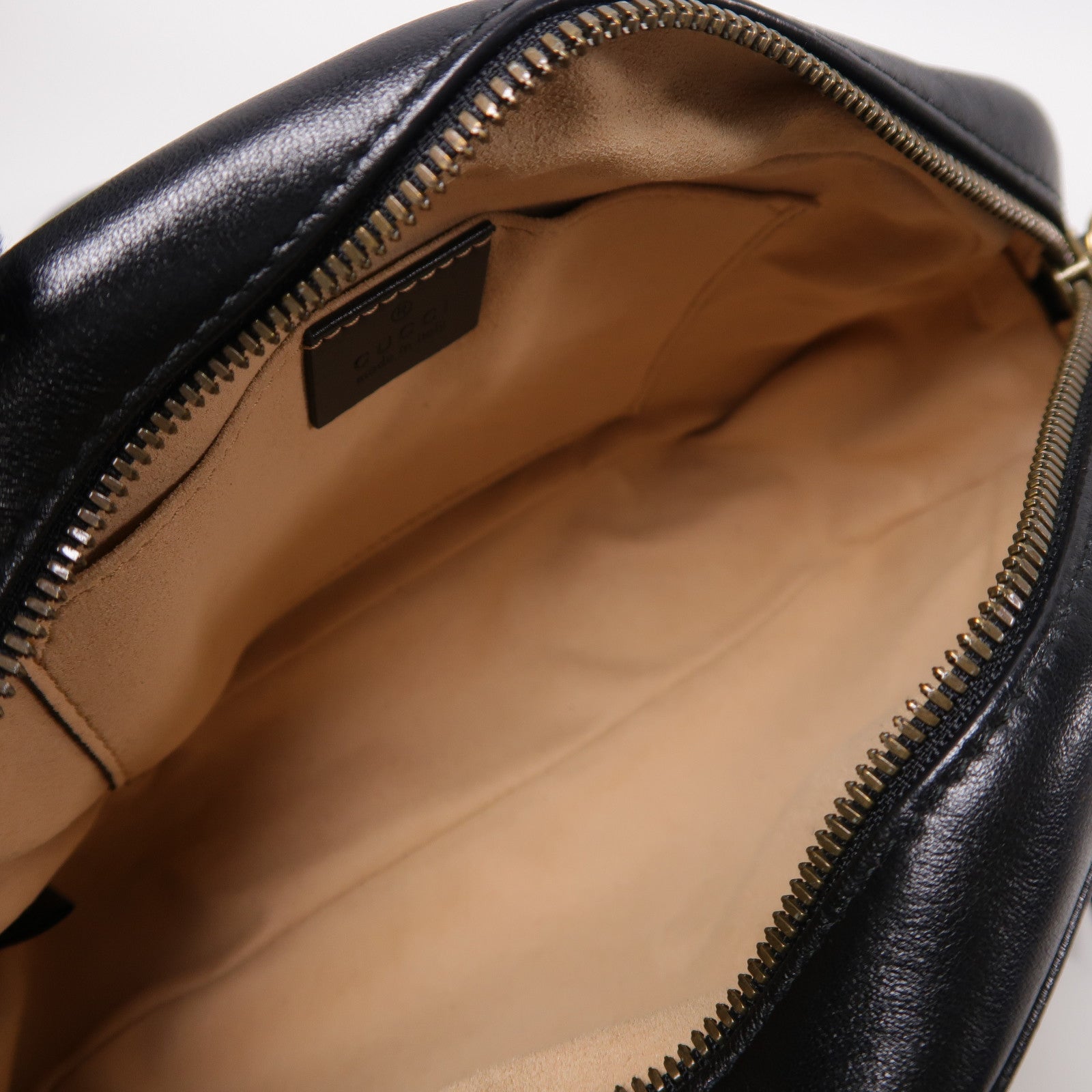 GUCCI 牛皮皮革GG Marmont Chain Shoulder Bag金扣肩背袋黑色