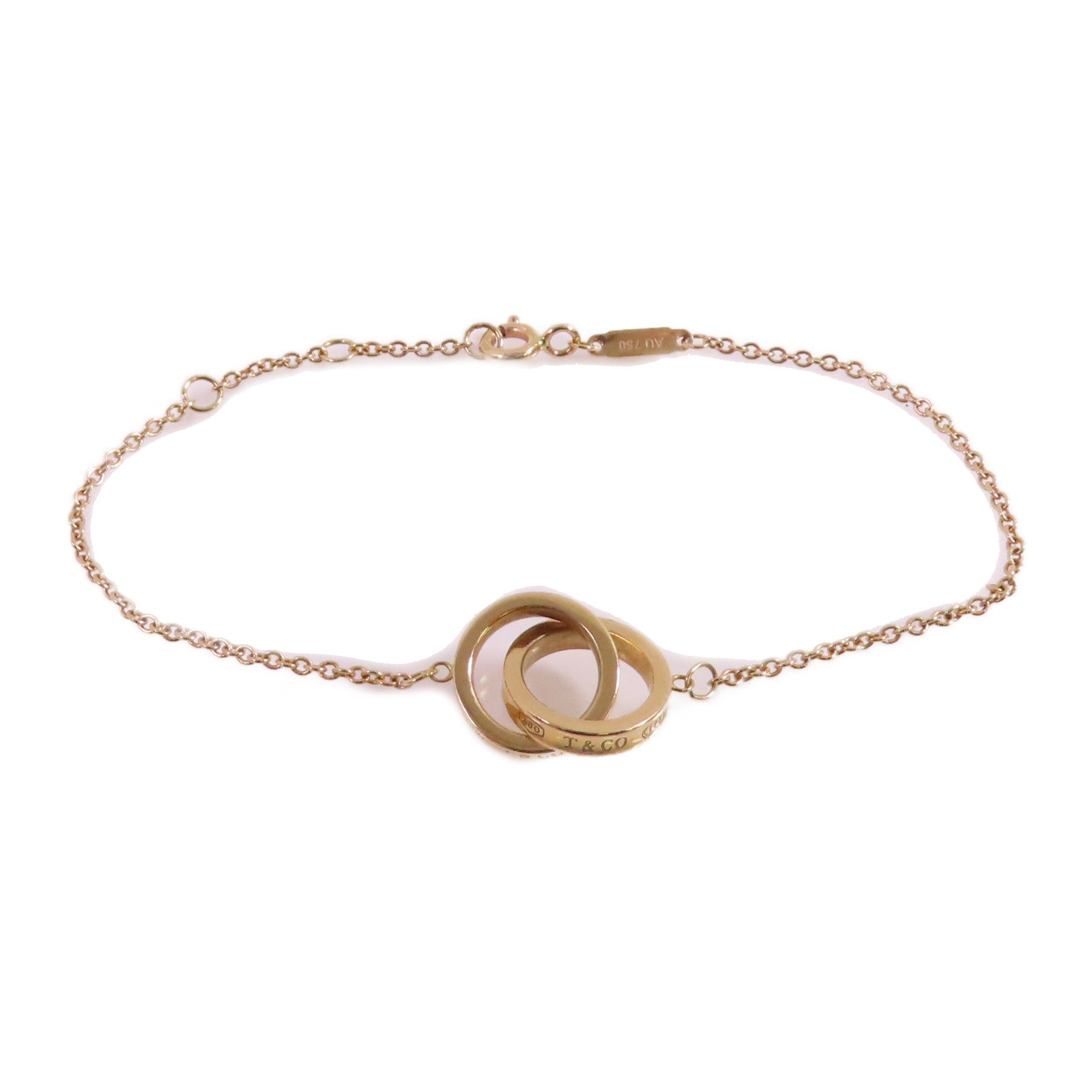 TIFFANY＆CO 【激減優惠】18K玫瑰金Interlocking Circle Chain Bracelet手鏈