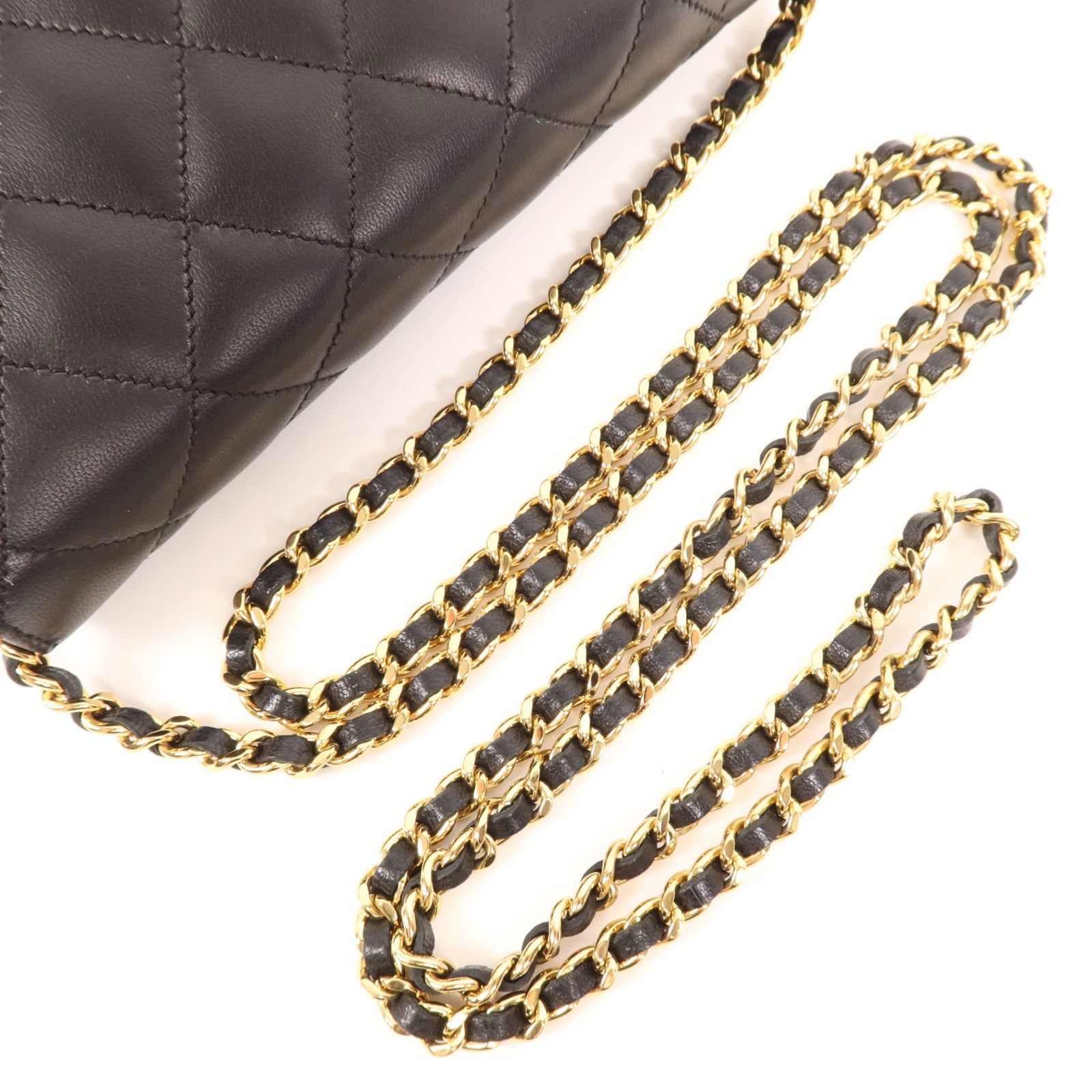 CHANEL 羊皮皮革WOC Wallet On Chain金扣鏈帶肩背袋