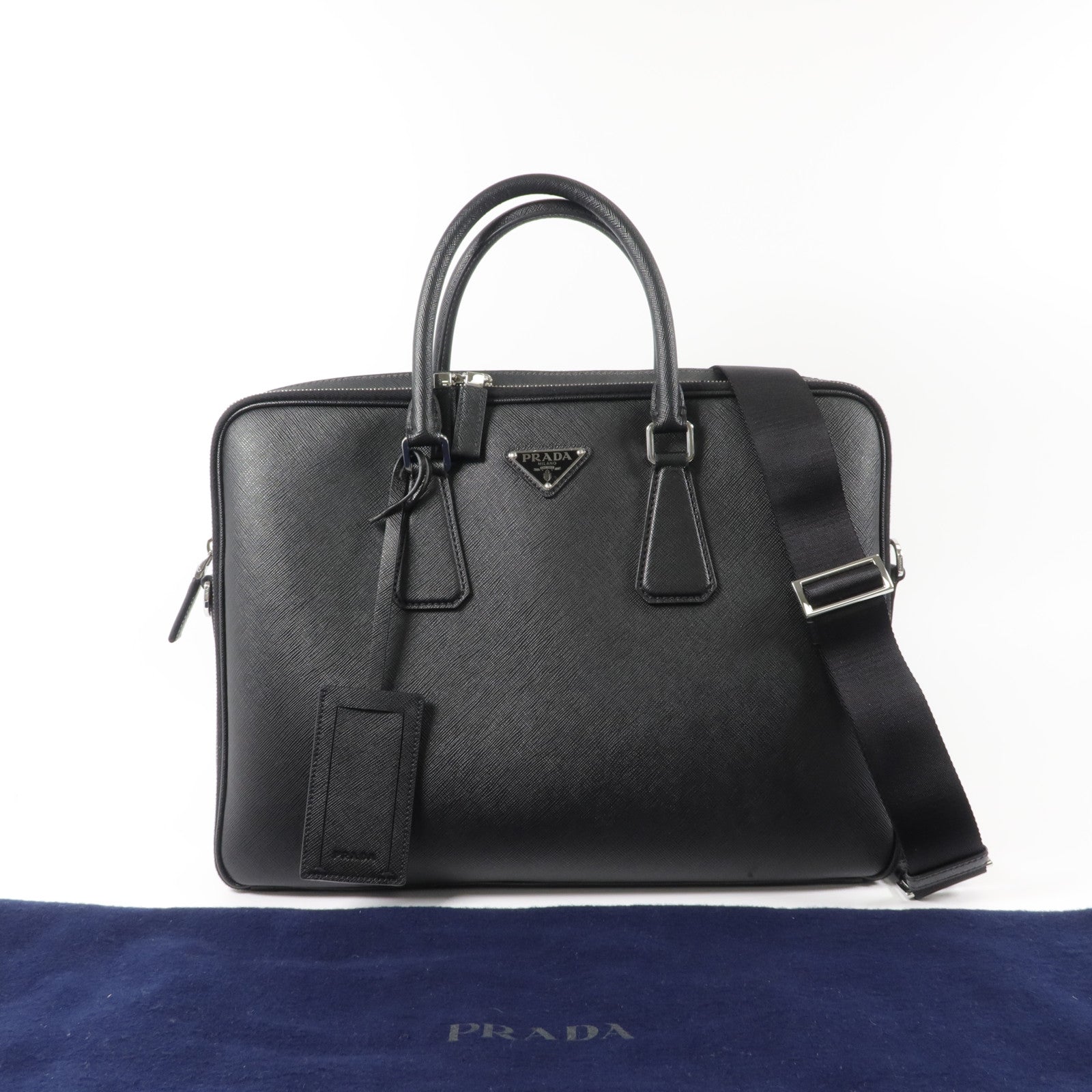 PRADA Saffiano皮革2 Way Shoulder Bag Briefcase手挽肩背兩用袋