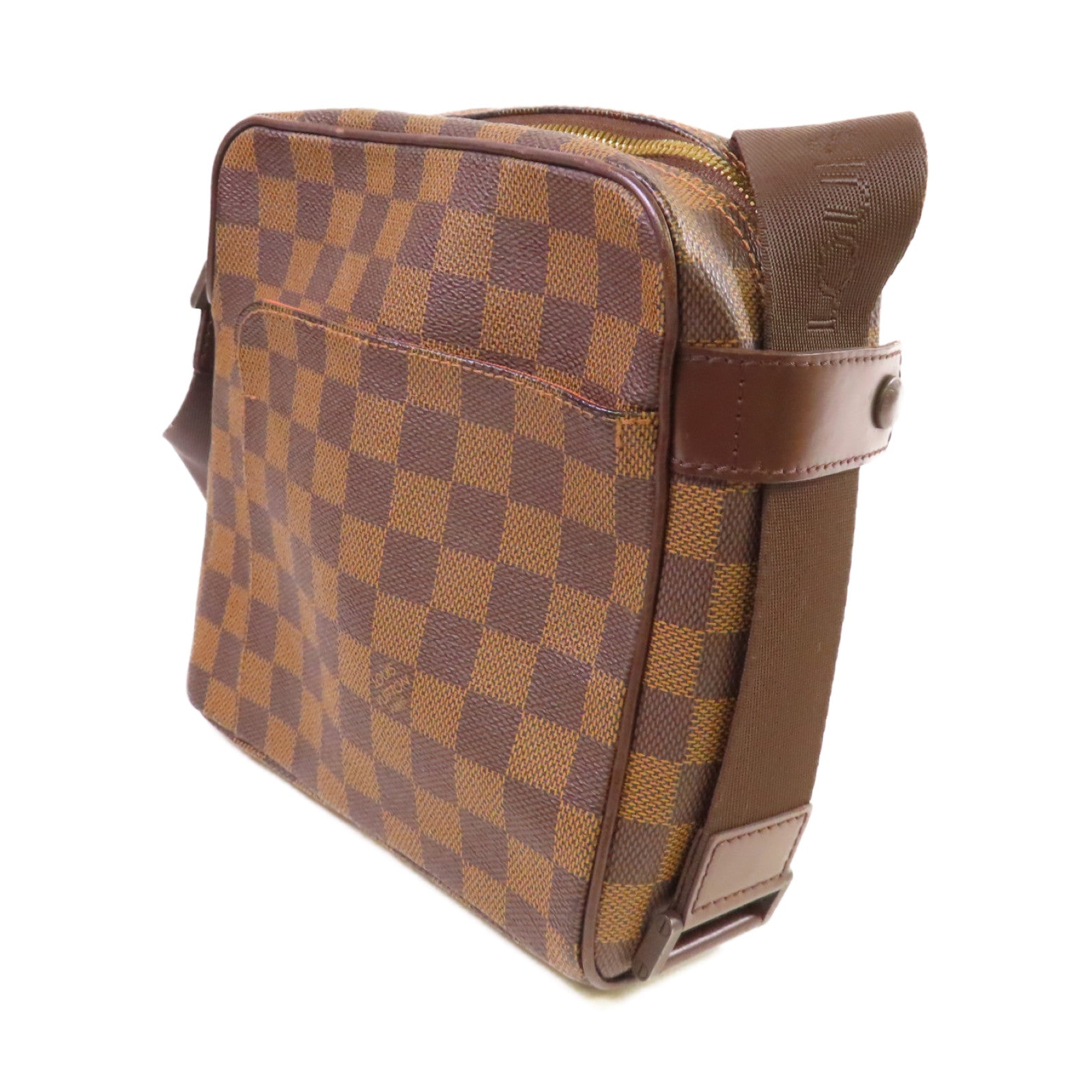 LOUIS VUITTON Damier Ebene Olav PM Shoulder Bag金扣肩背袋啡色