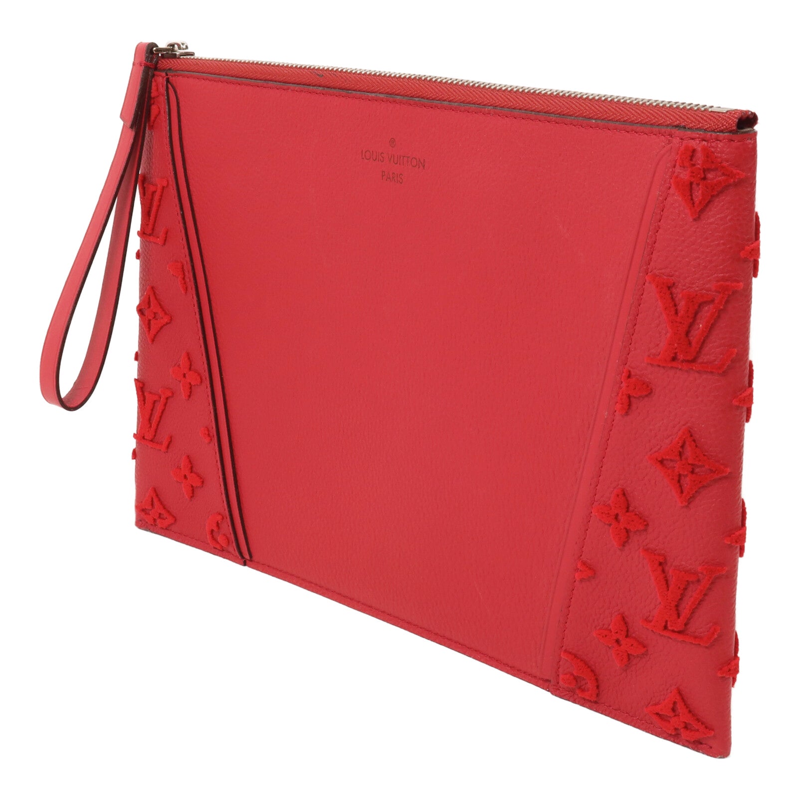 LOUIS VUITTON Monogram Veau Cachemire W Pochette Pouch