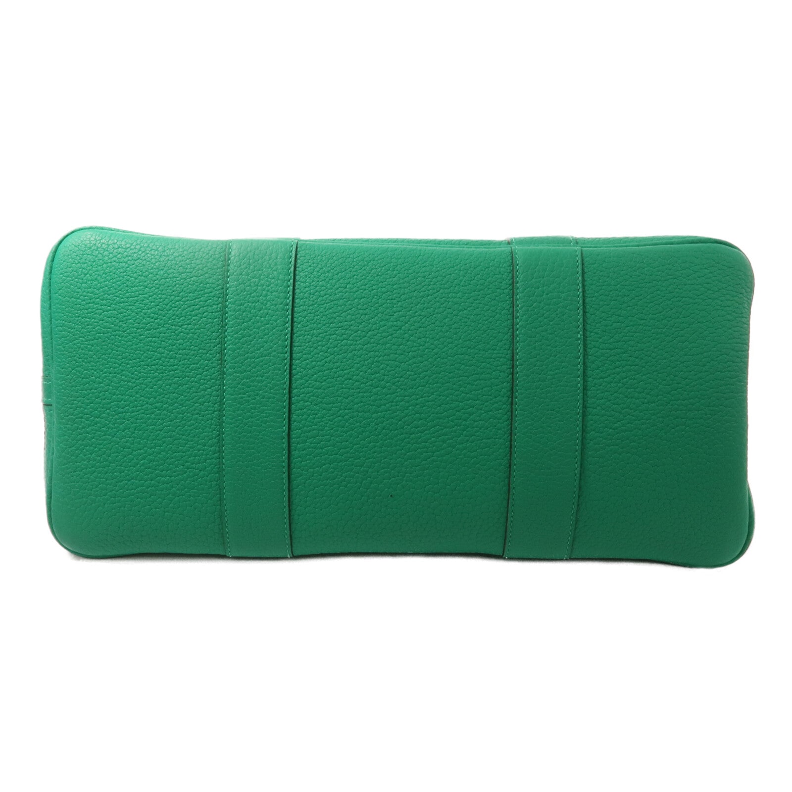 HERMES Negonda皮革/Canvas Garden Party PM手挽袋Menthe