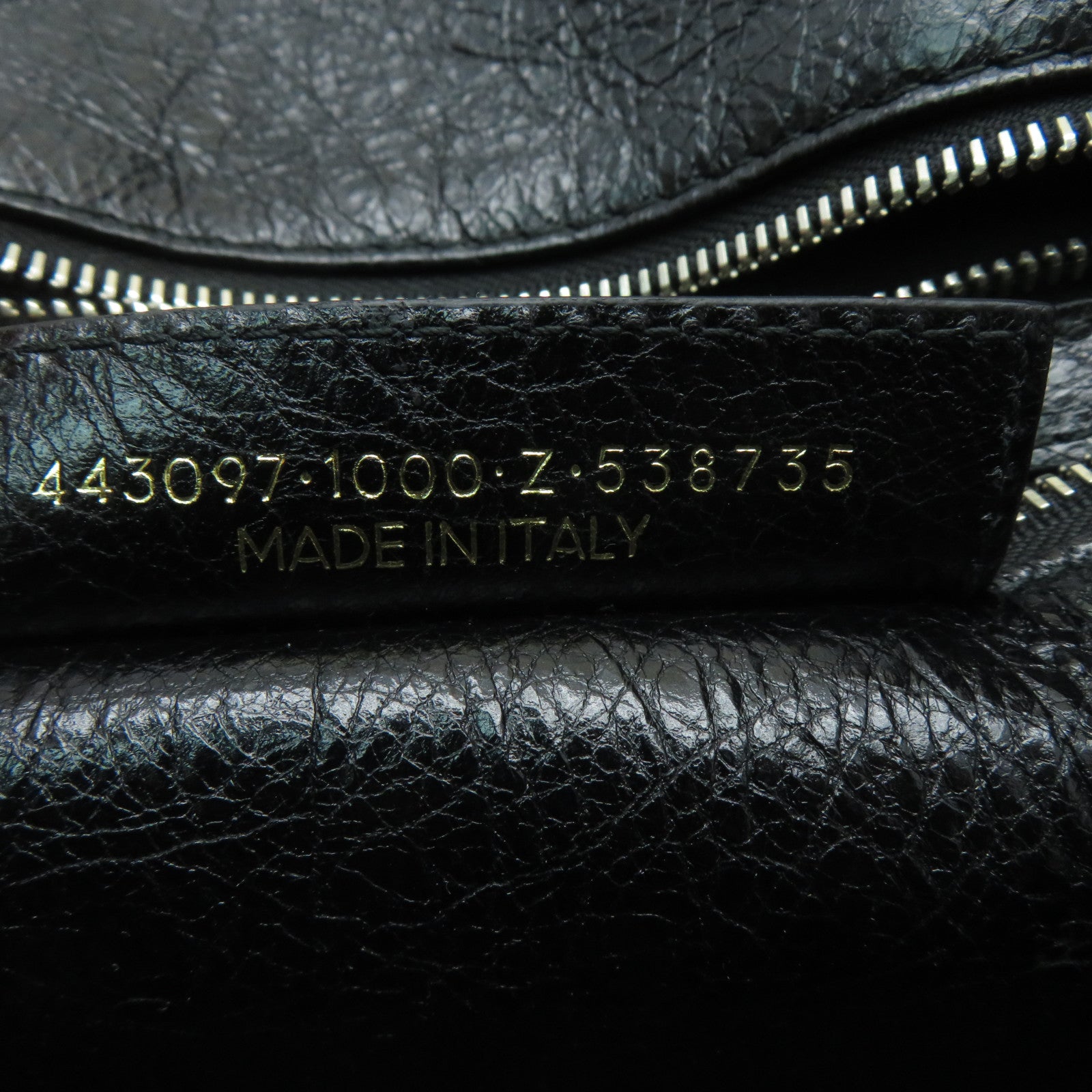 BALENCIAGA 【激減優惠】牛皮皮革Bazar Shopper Bag銀扣肩背袋黑色