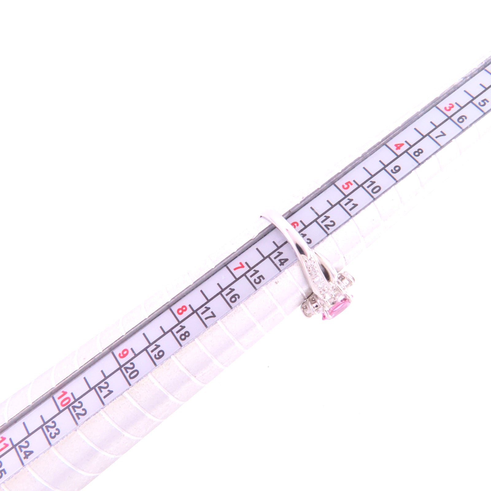 JEWELRY 【激減優惠】PT900鉑金/粉紅色尖晶石/鑽石Pink Spinel Diamond Ring戒指US#6