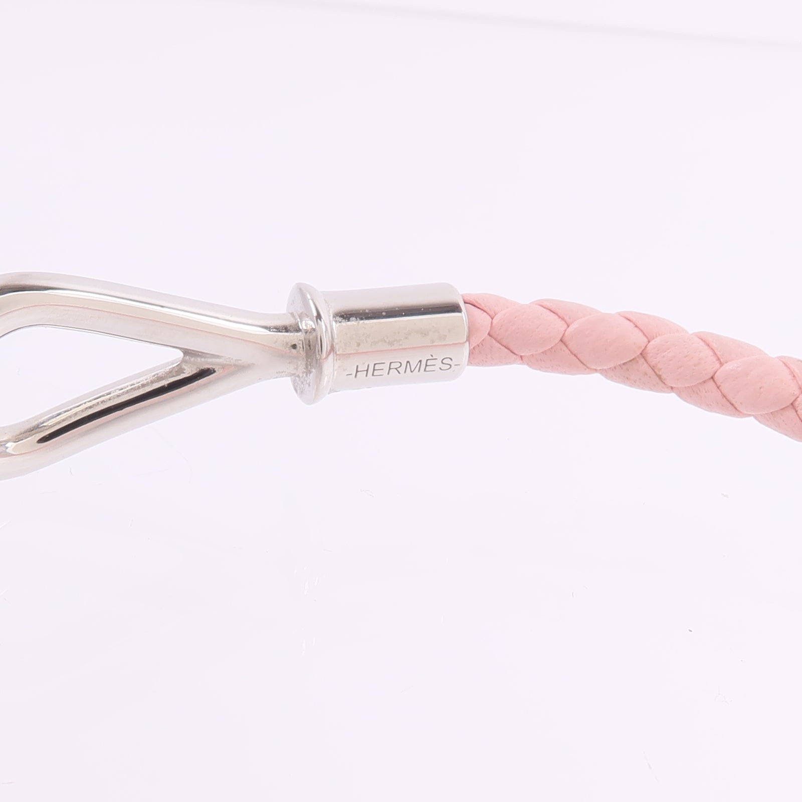 HERMES Swift皮革Jumbo H Bracelet手帶Rose Sakura
