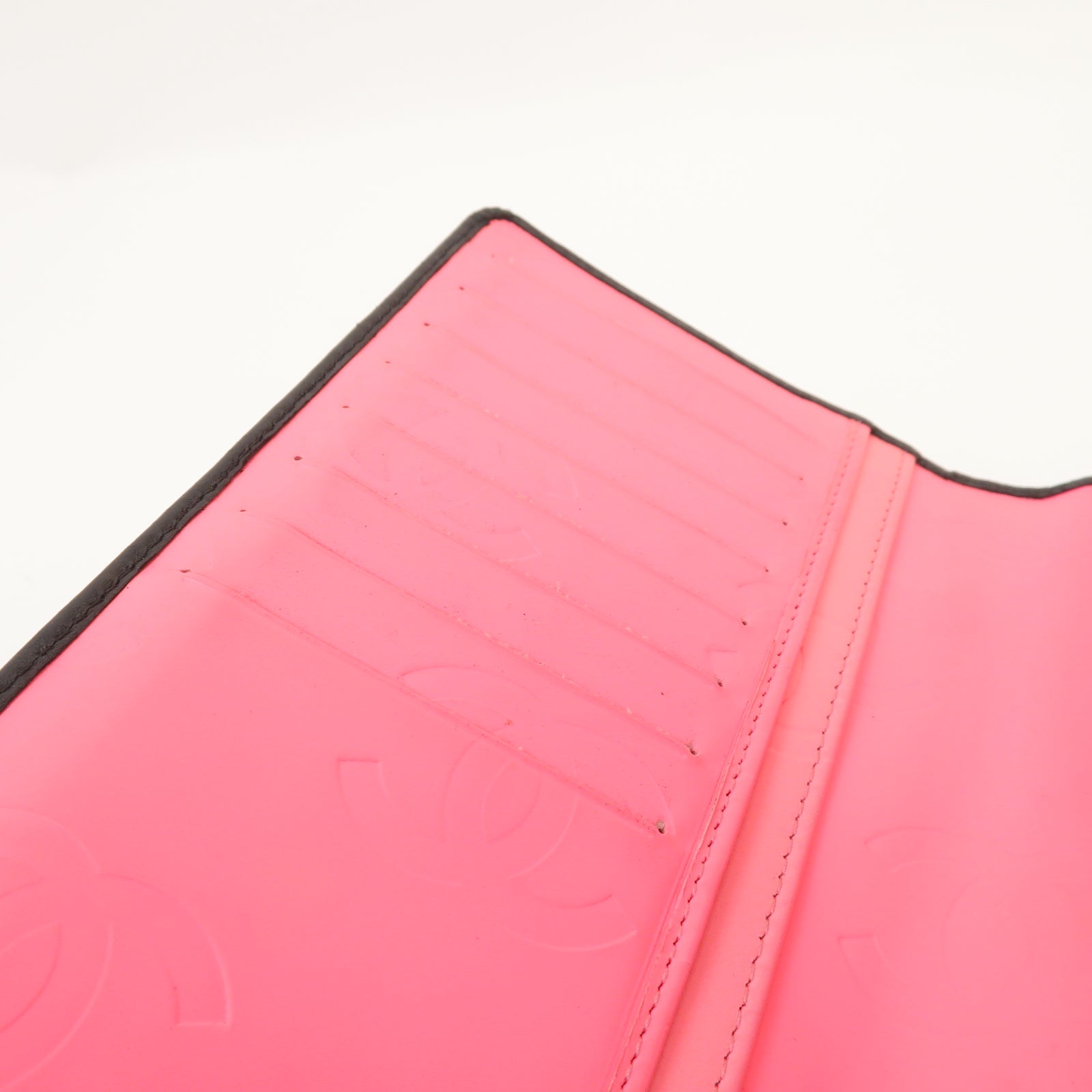 CHANEL 【激減優惠】菱格牛皮皮革Cambon Long Wallet銀扣長錢包黑色