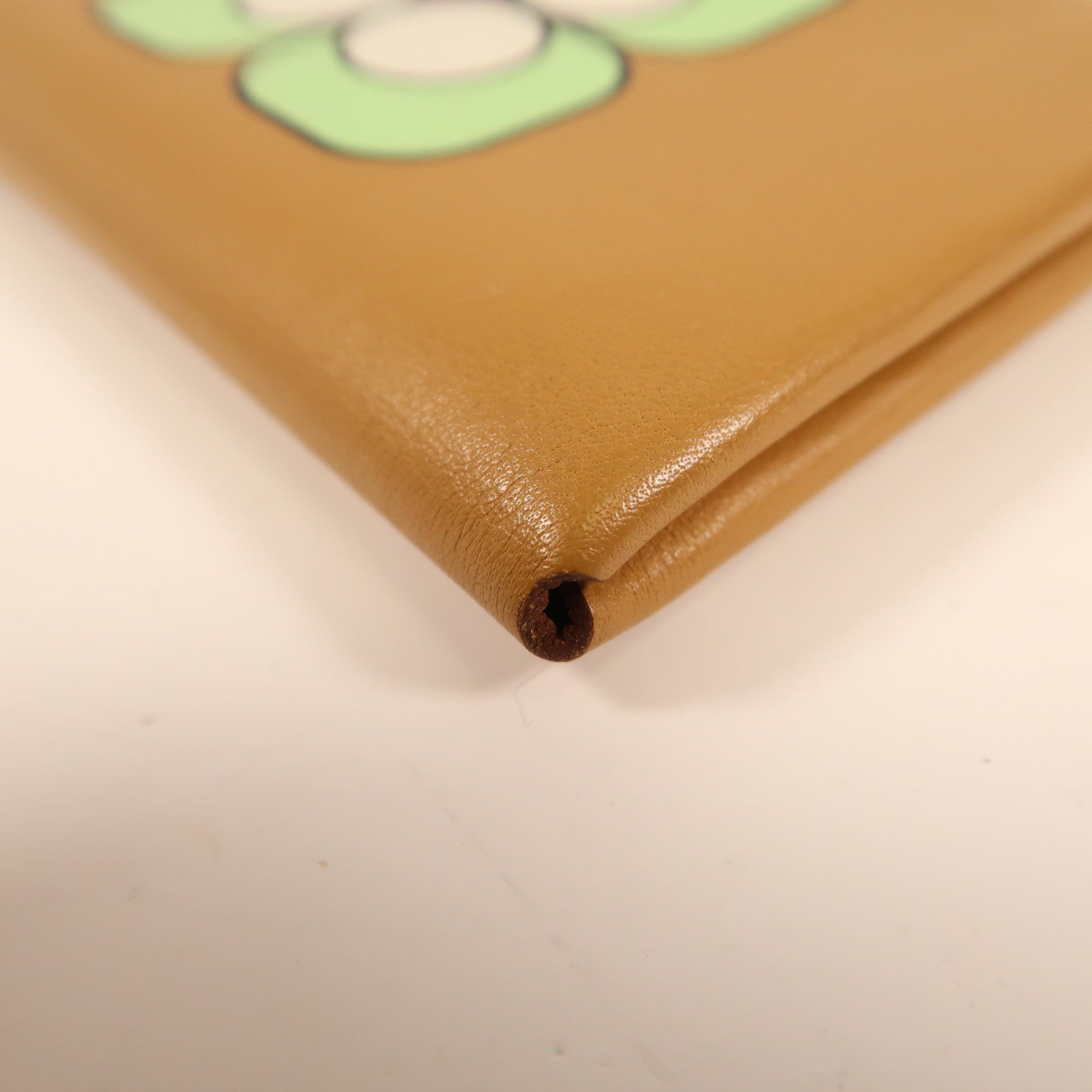 HERMES GHW Calvi Card Case Swift Leather Stamp U 4B Biscuit