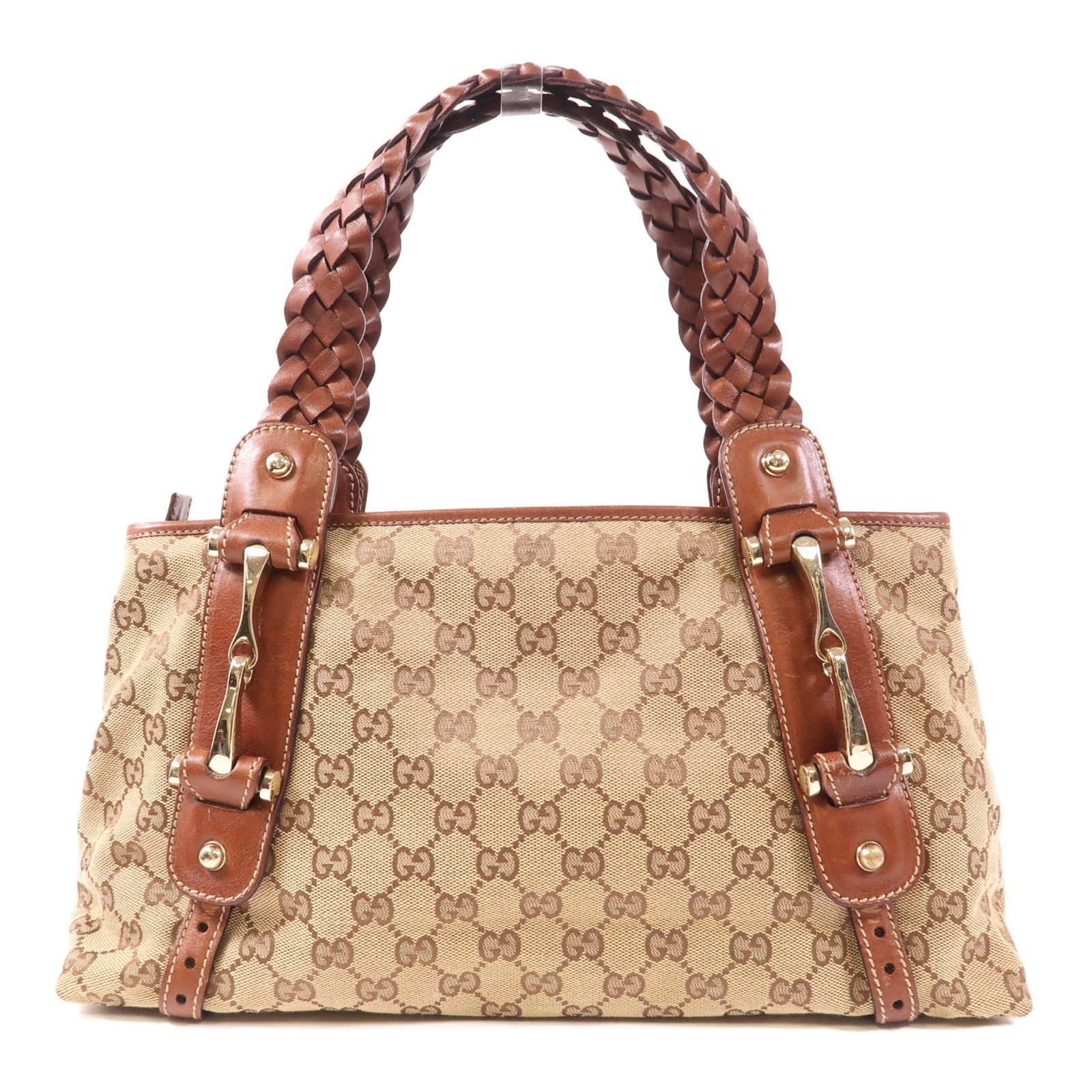 GUCCI GG GHW Shoulder Bag 141599 Canvas Brown