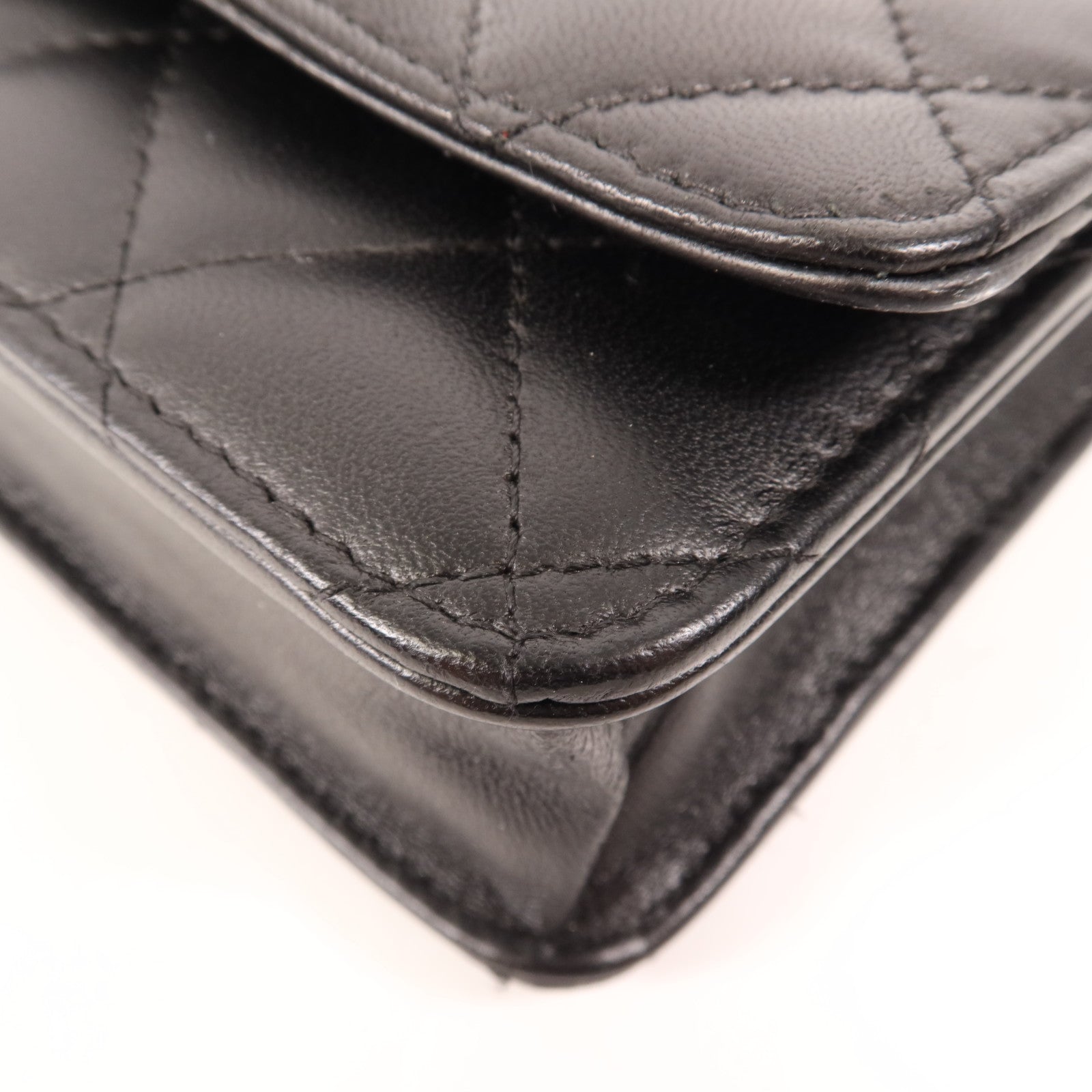 CHANEL 羊皮皮革WOC Wallet On Chain金扣鏈帶肩背袋
