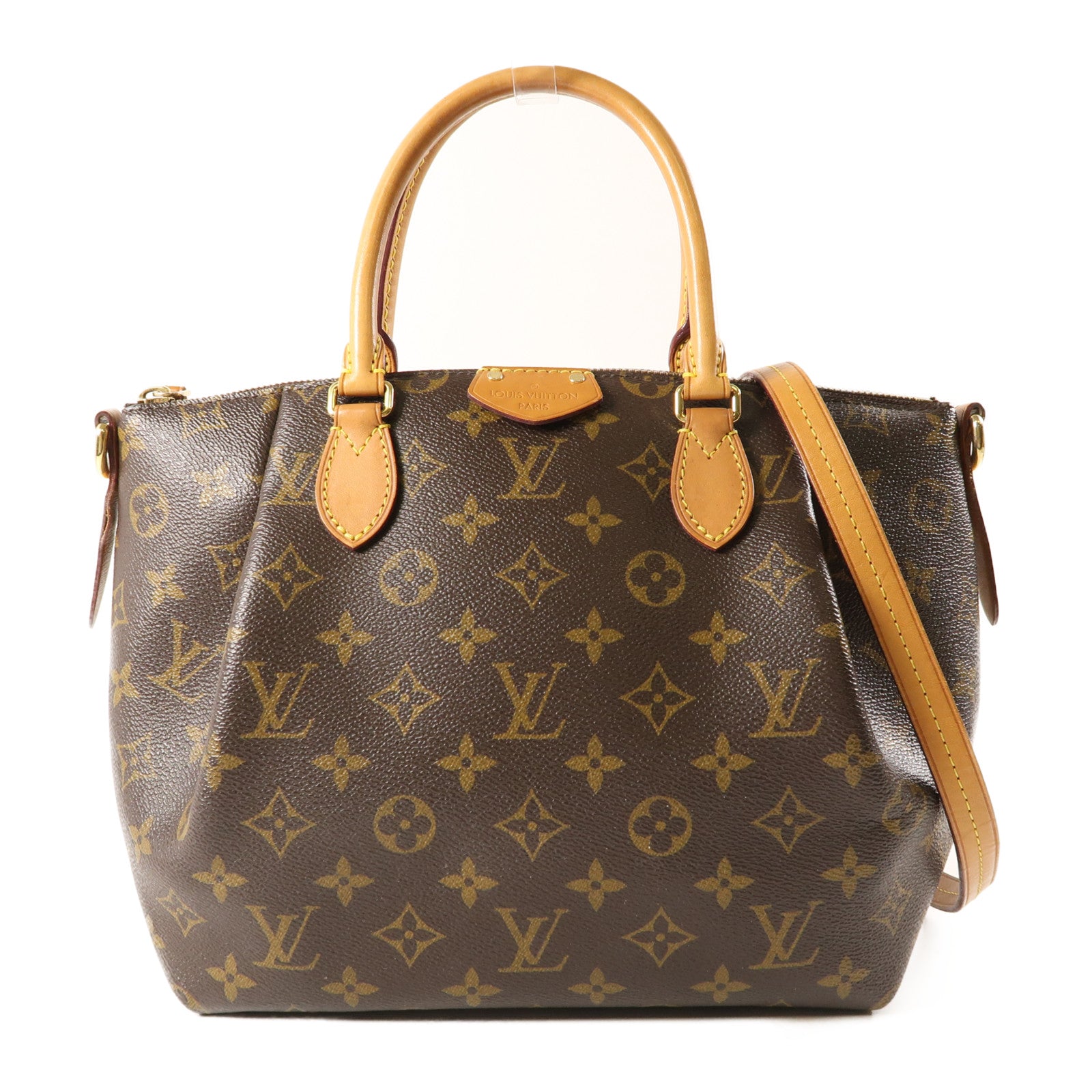 LOUIS VUITTON Monogram Turenne PM金扣手挽肩背兩用袋棕色