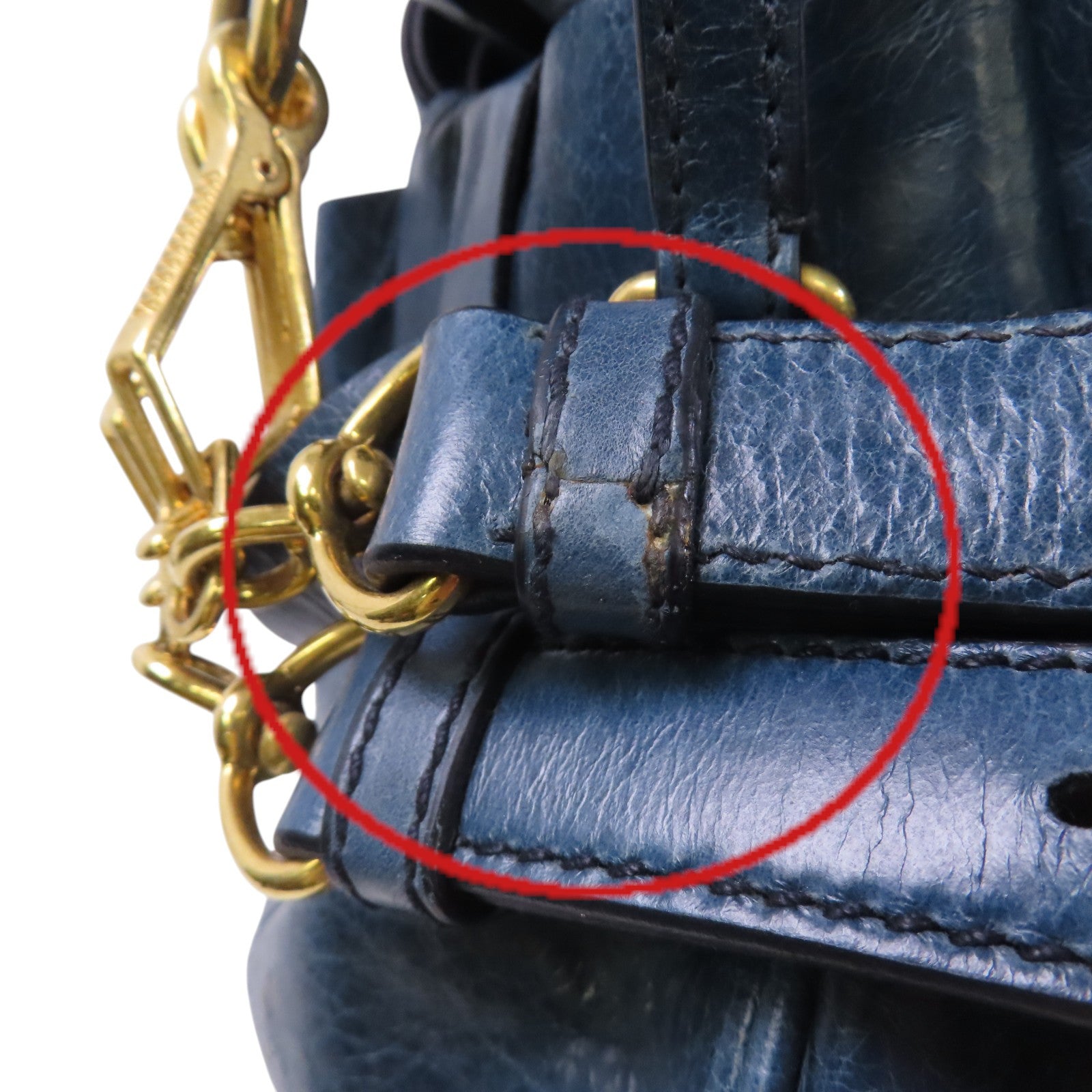 Miu Miu 牛皮皮革2Way Shoulder Bag金扣手挽肩背兩用袋