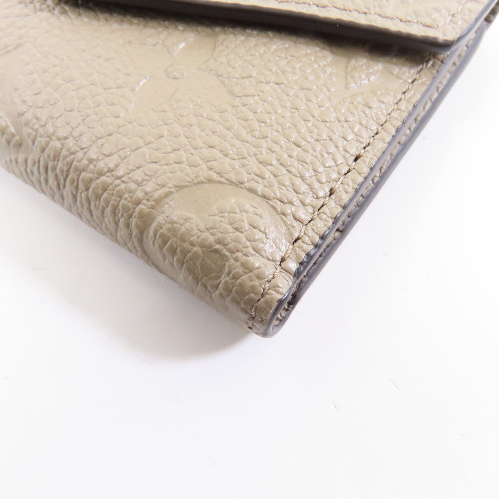 LOUIS VUITTON Monogram Empreinte Zoe Wallet金扣錢包米色