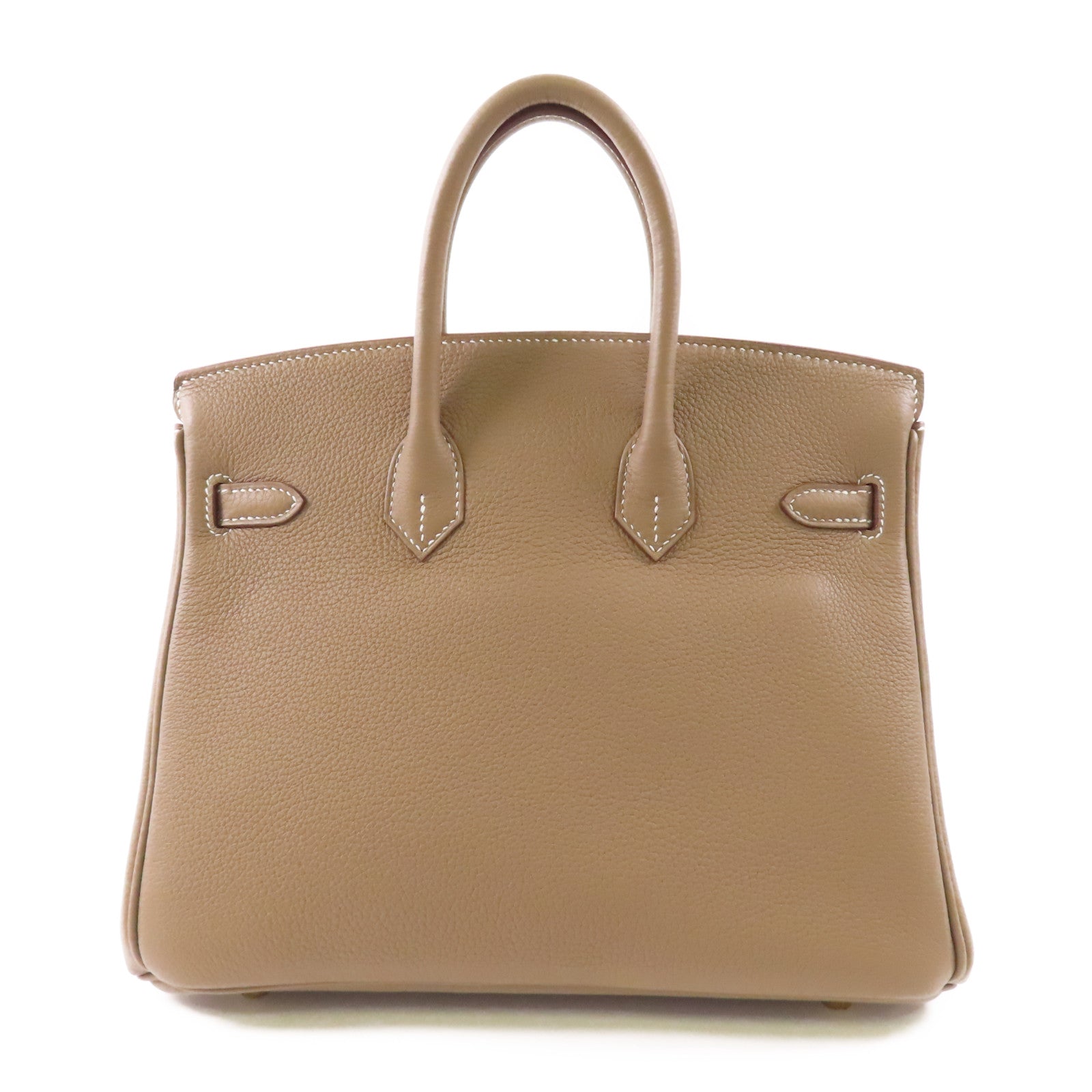 HERMES 【激減優惠】Clemence皮革Birkin 25金扣手挽袋18 Etoupe