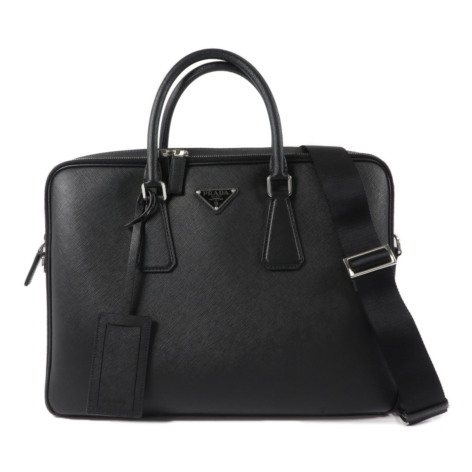 PRADA Saffiano皮革2 Way Shoulder Bag Briefcase手挽肩背兩用袋