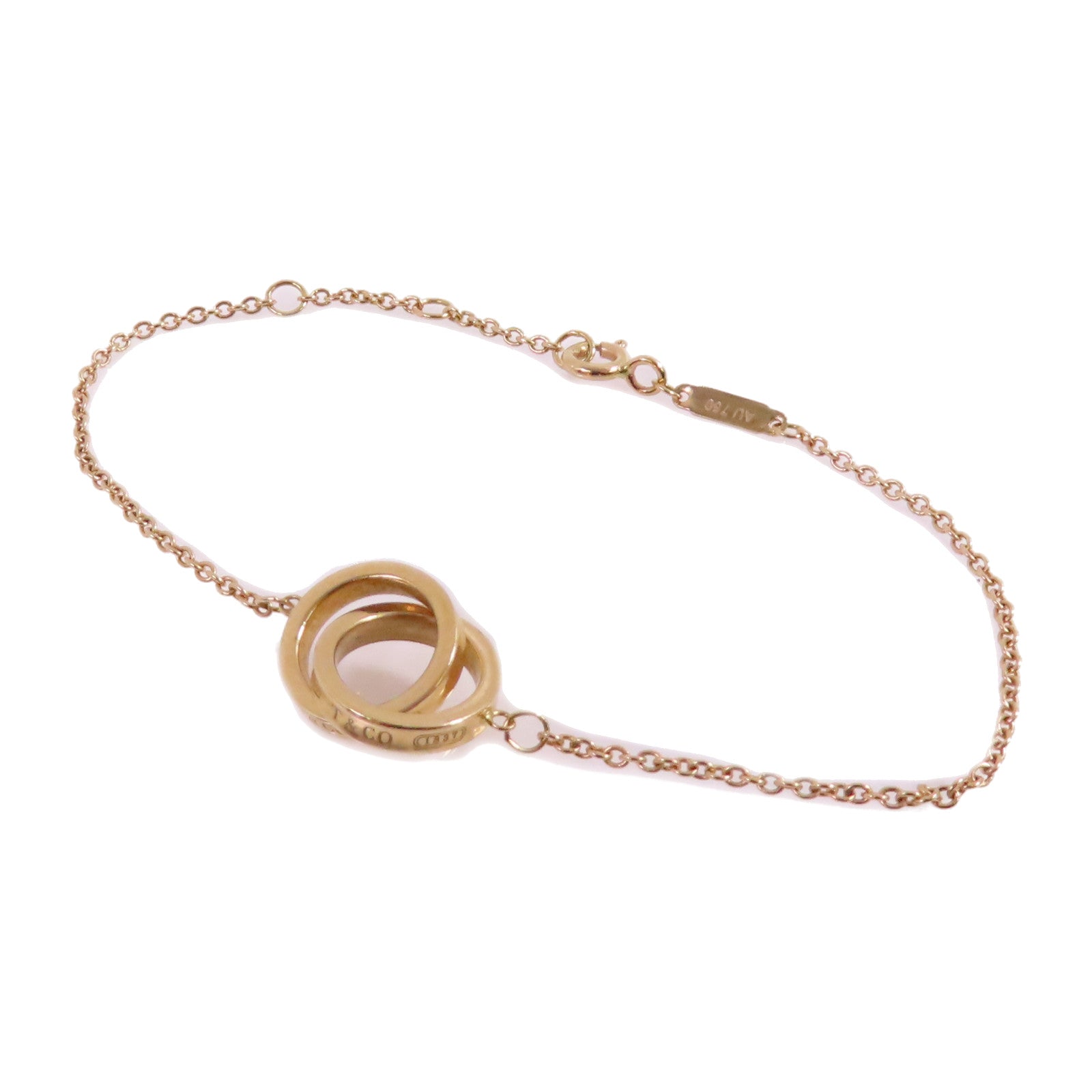 TIFFANY＆CO 【激減優惠】18K玫瑰金Interlocking Circle Chain Bracelet手鏈