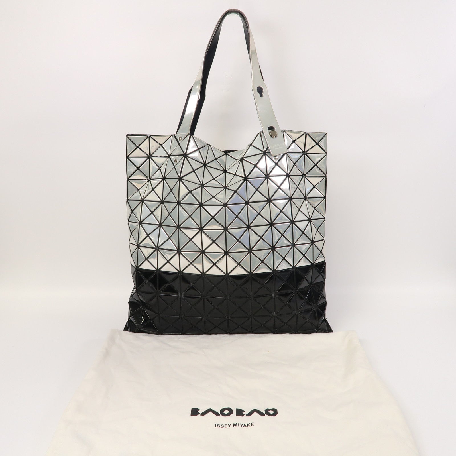 ISSEY MIYAKE PVC Tote Bag手挽肩背兩用袋黑色/銀色