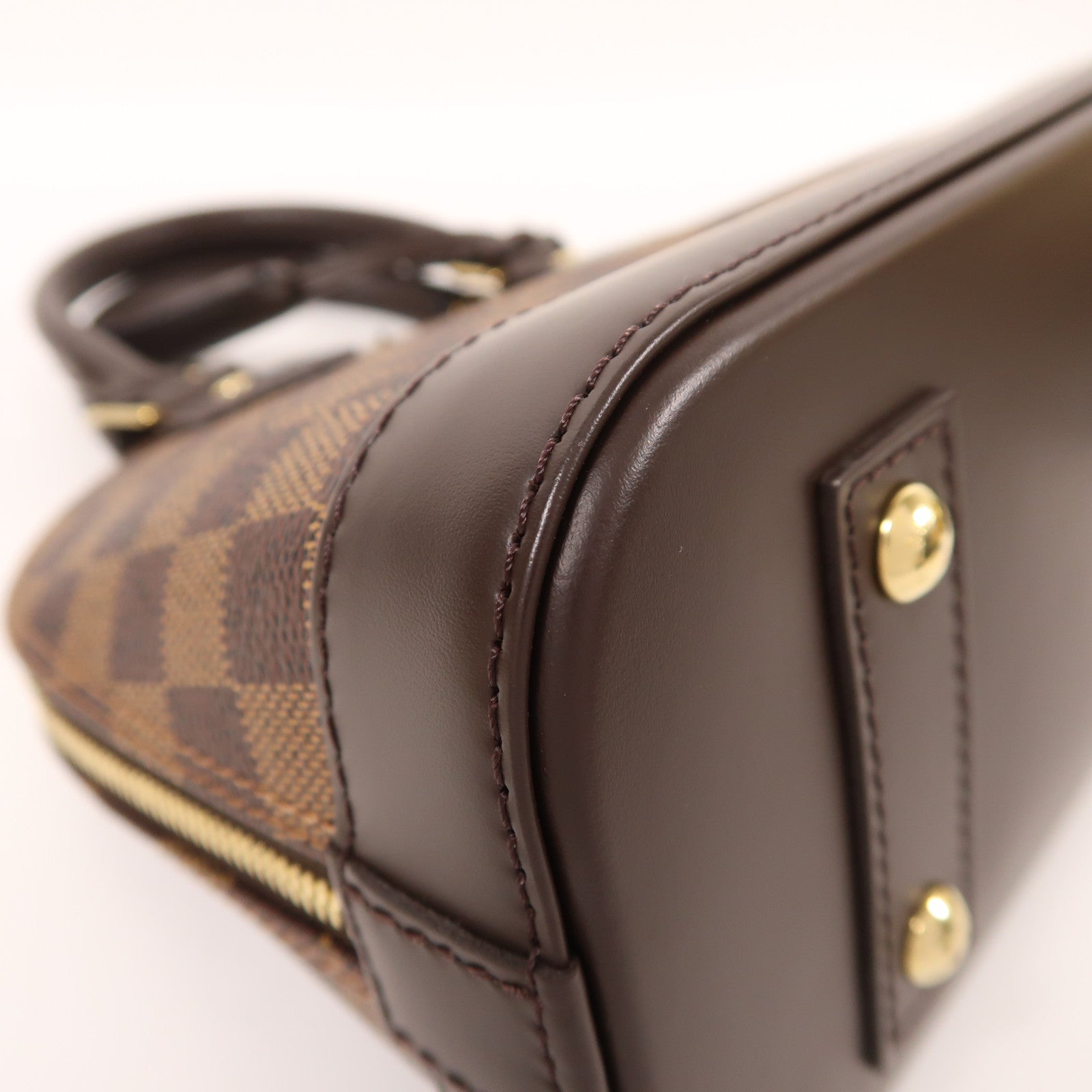 LOUIS VUITTON Damier Alma BB金扣手挽肩背兩用袋
