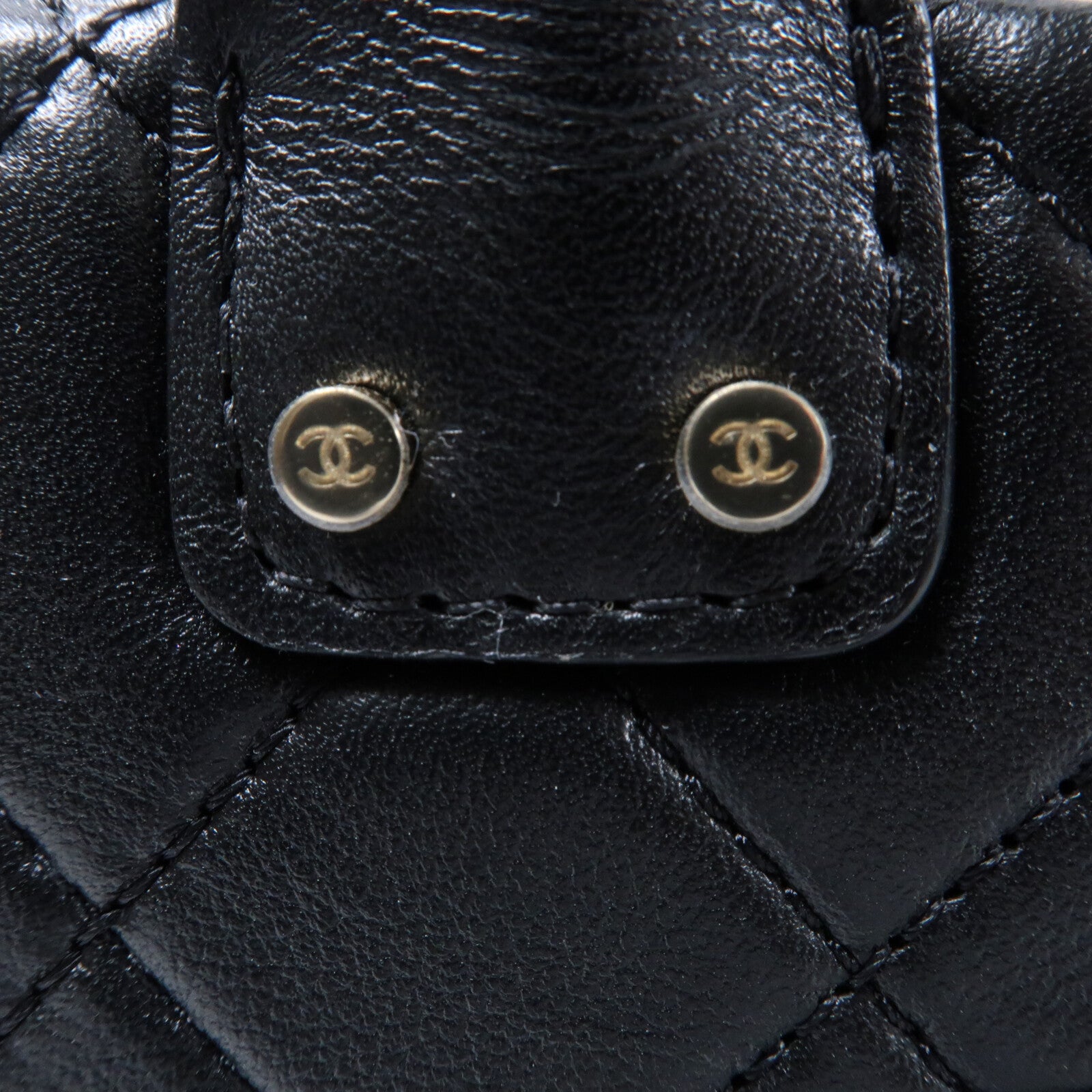 CHANEL 牛皮皮革Vanity Case金扣手挽肩背兩用袋